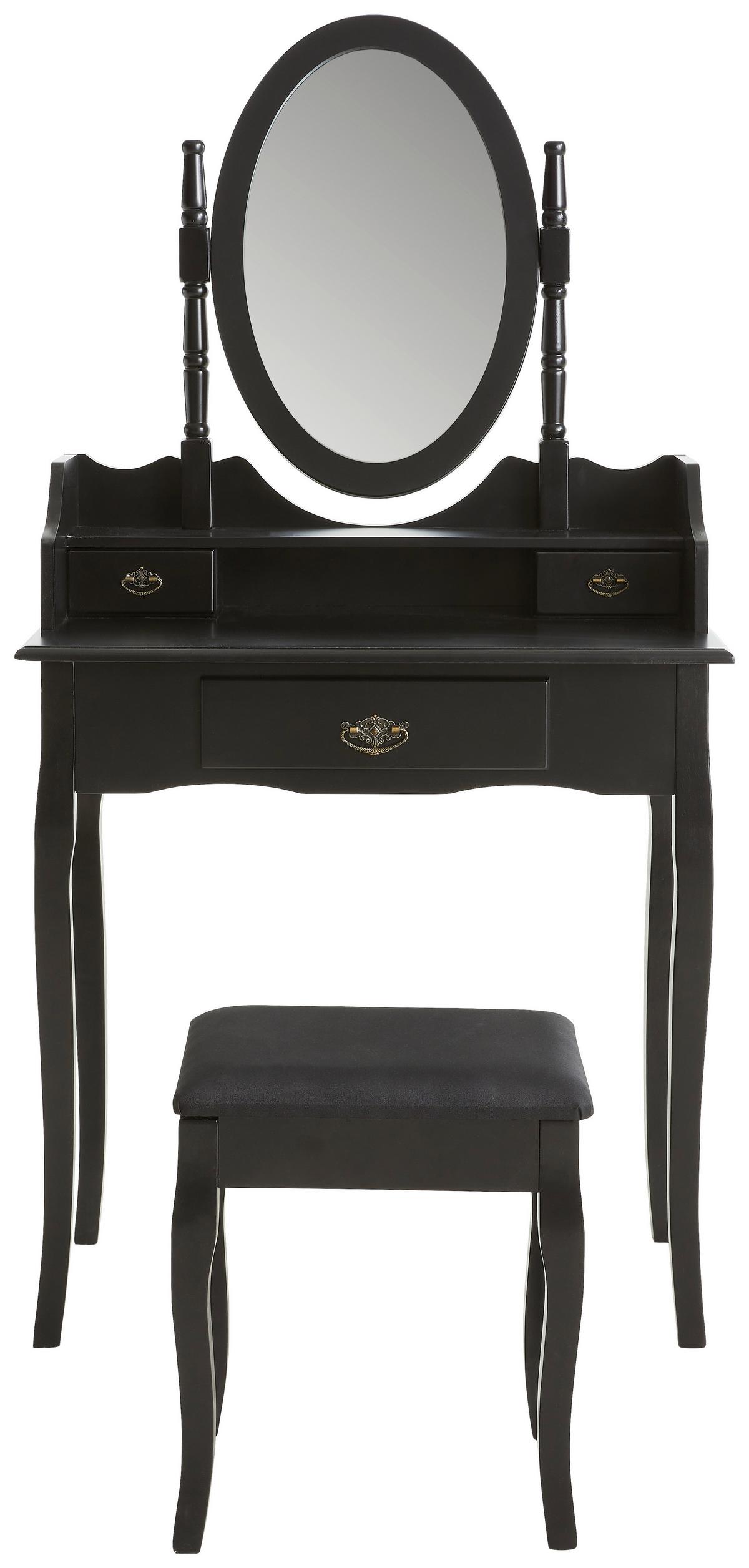 TOALETKA NORA - kolor brązu/czarny, Trend, materiał drewnopochodny/metal (76/146/40cm) - Landscape