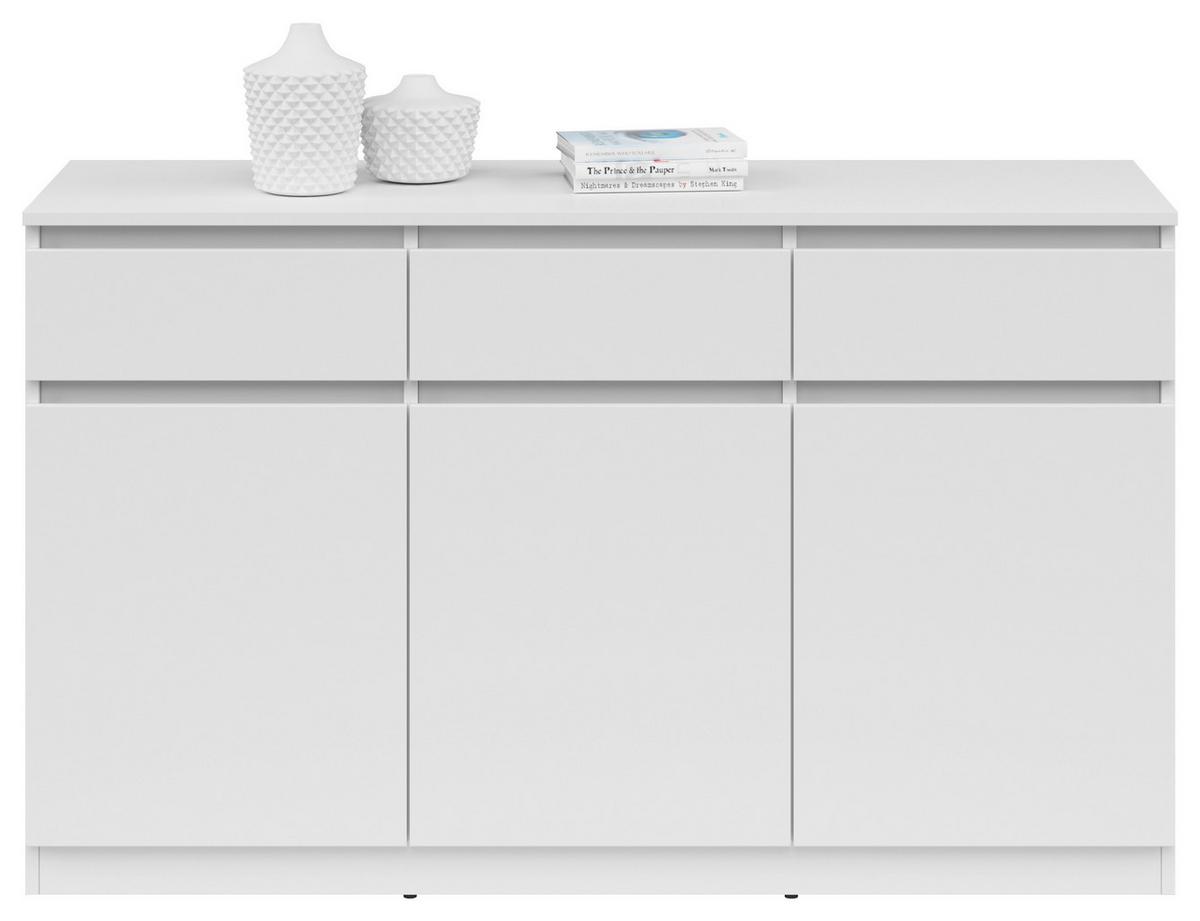 Kommode in Weiß - Weiß, KONVENTIONELL, Holzwerkstoff (135/81/42cm) - Mömax