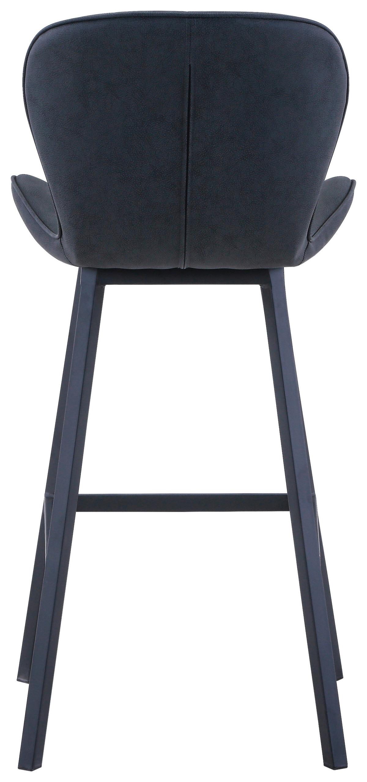 Barski Stol Ben - siva/črna, Moderno, kovina/tekstil (48/106/58cm)