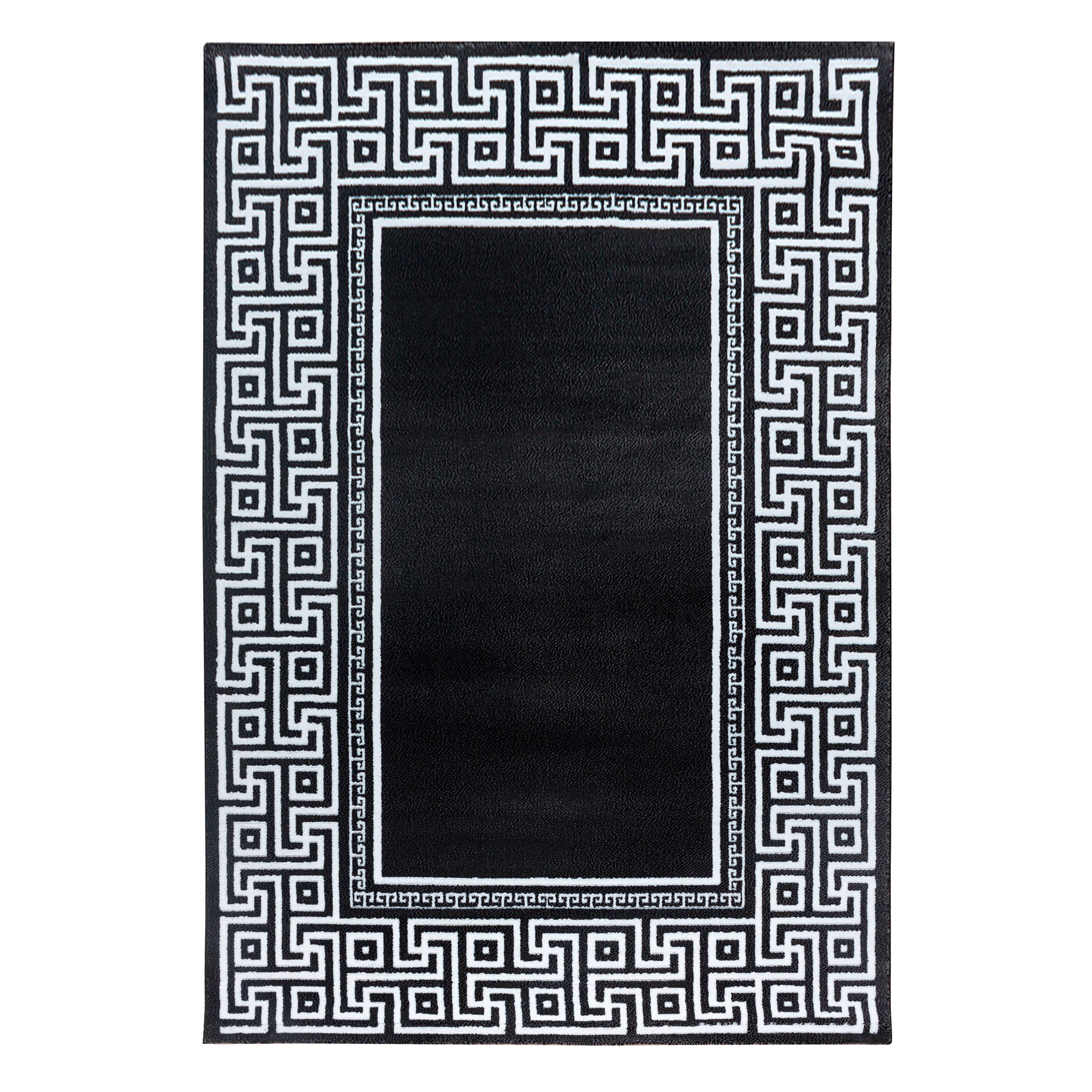 Flachwebeteppich Parma Schwarz ca. 140x200cm - Schwarz, Design, Textil (140/200cm) - Novel