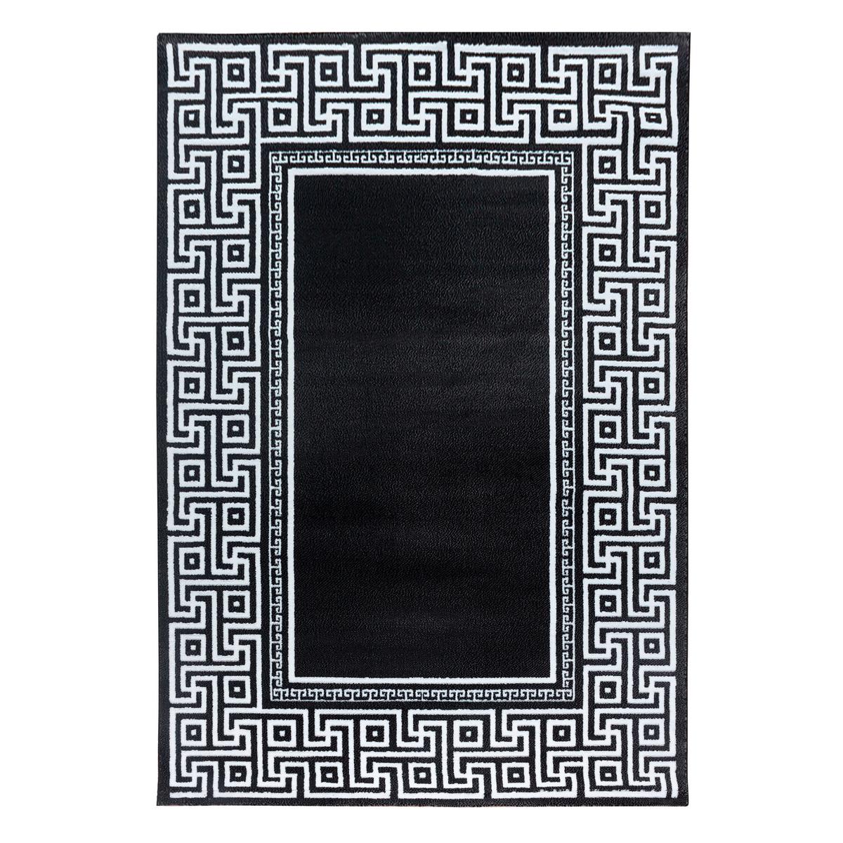 Flachwebeteppich Parma Schwarz ca. 240x340cm - Schwarz, Design, Textil (240/340cm) - Novel