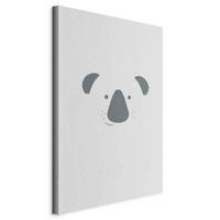 Slika Na Platnu Smiling Koala - siva/svetlo siva, Basics, tekstil/les (80/120/1,2cm) - artgeist