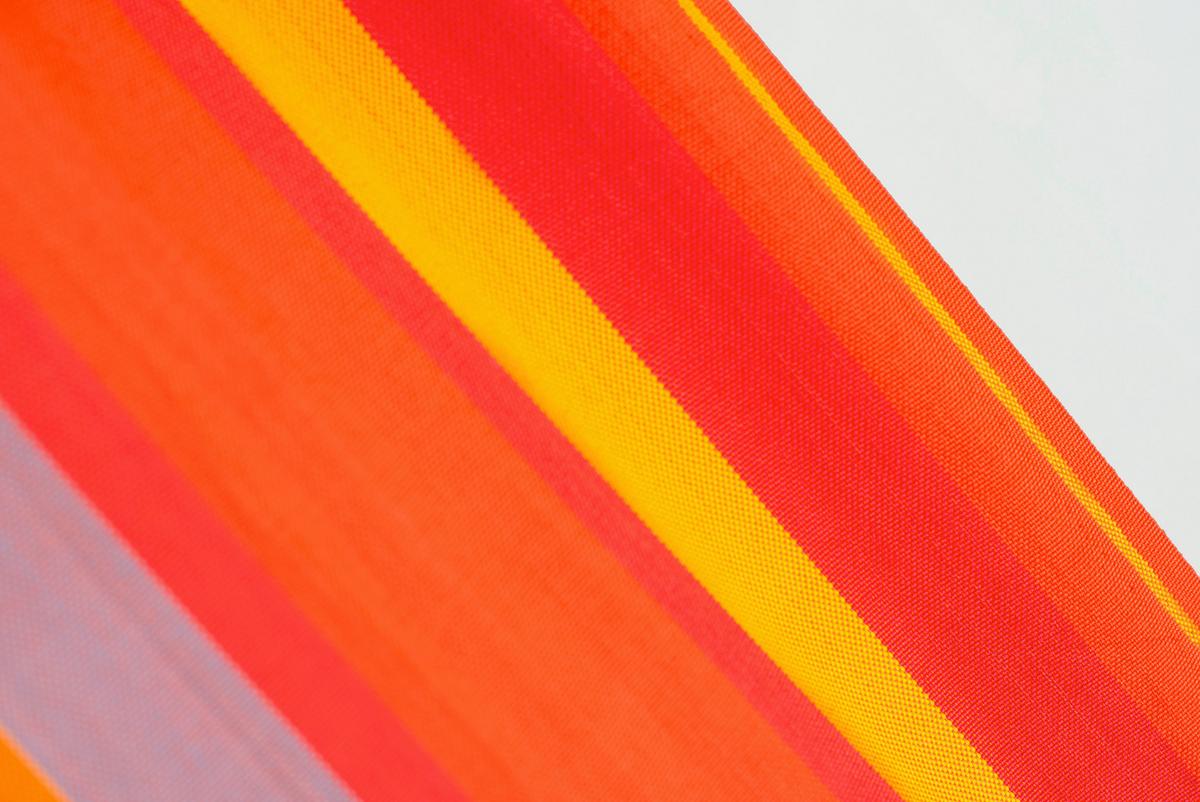 Hängesessel Comfort Hammock Echtholz Gelb/Orange/Rot/Grau - Gelb/Rot, LIFESTYLE, Holz/Textil (110/160/180cm) - La Siesta