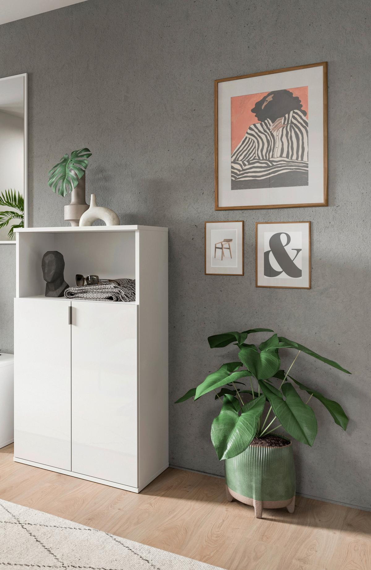 Omara Za Čevlje Projekt X, Bela - barve kroma/črna, Design, kovina/umetna masa (60/110/37cm) - Livetastic