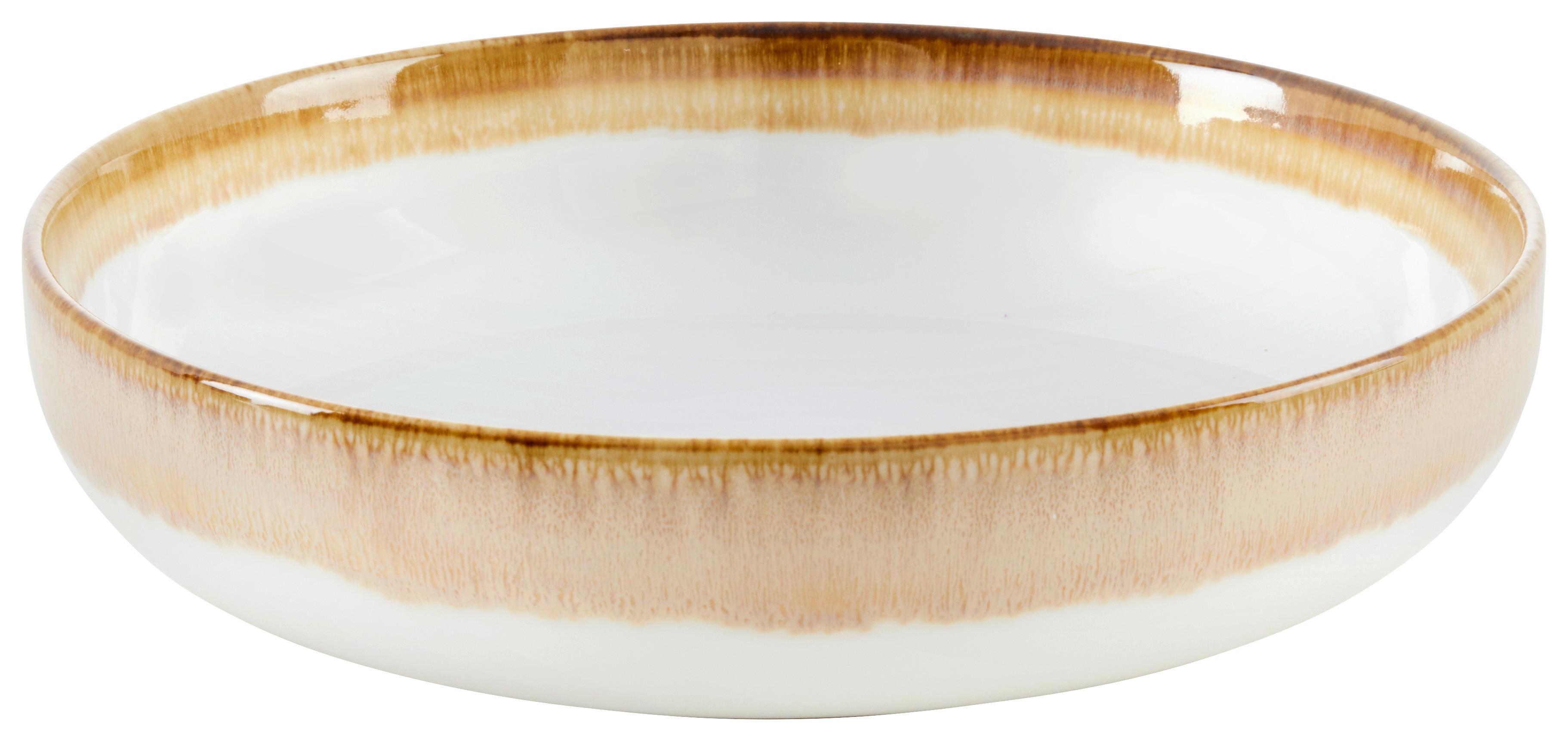 Globoki Krožnik Saturn - bež, Moderno, keramika (21cm) - Mömax