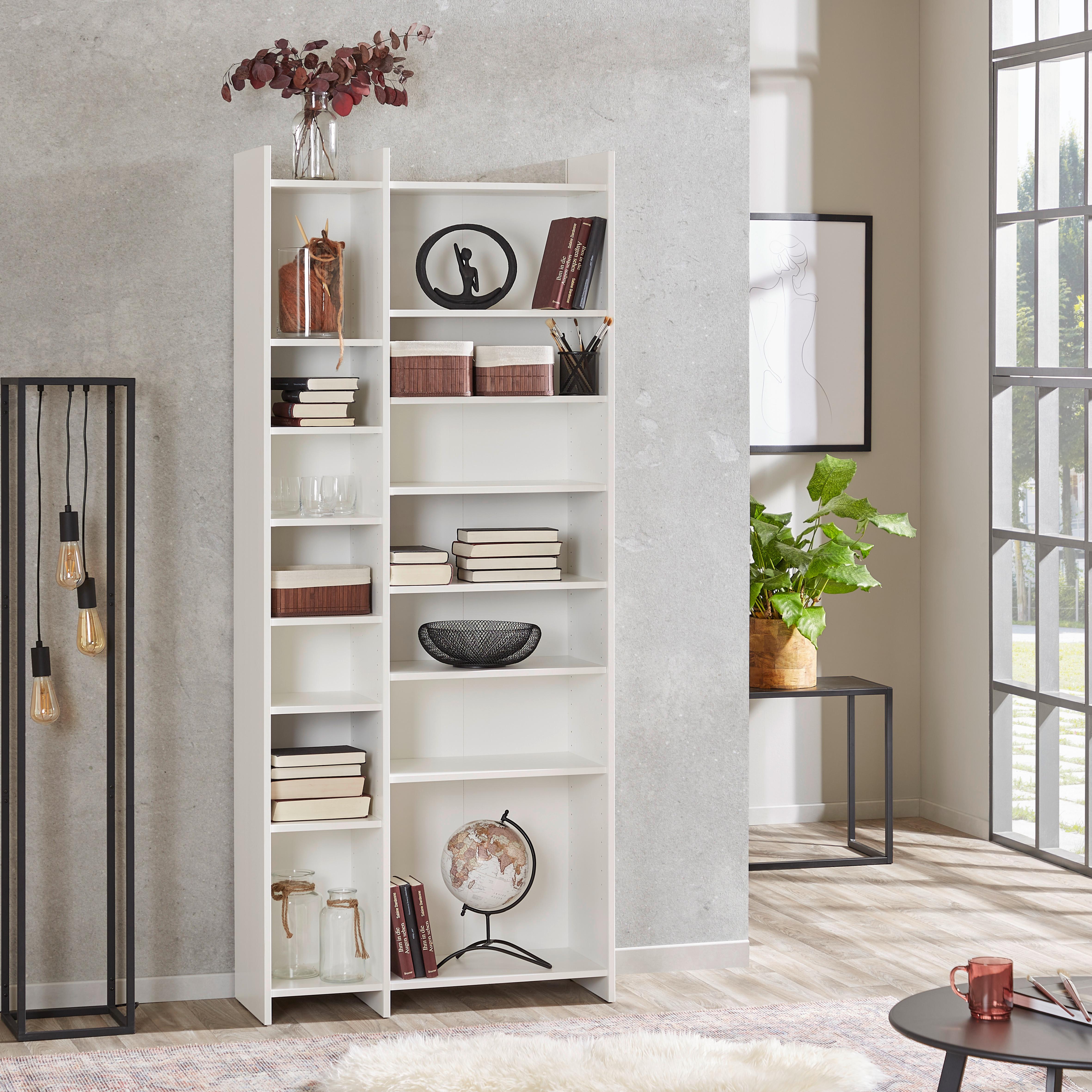 Etajeră LENNY PR 23083-REG/191/80 - alb, Modern, material pe bază de lemn (80/191/31,8cm) - Modern Living