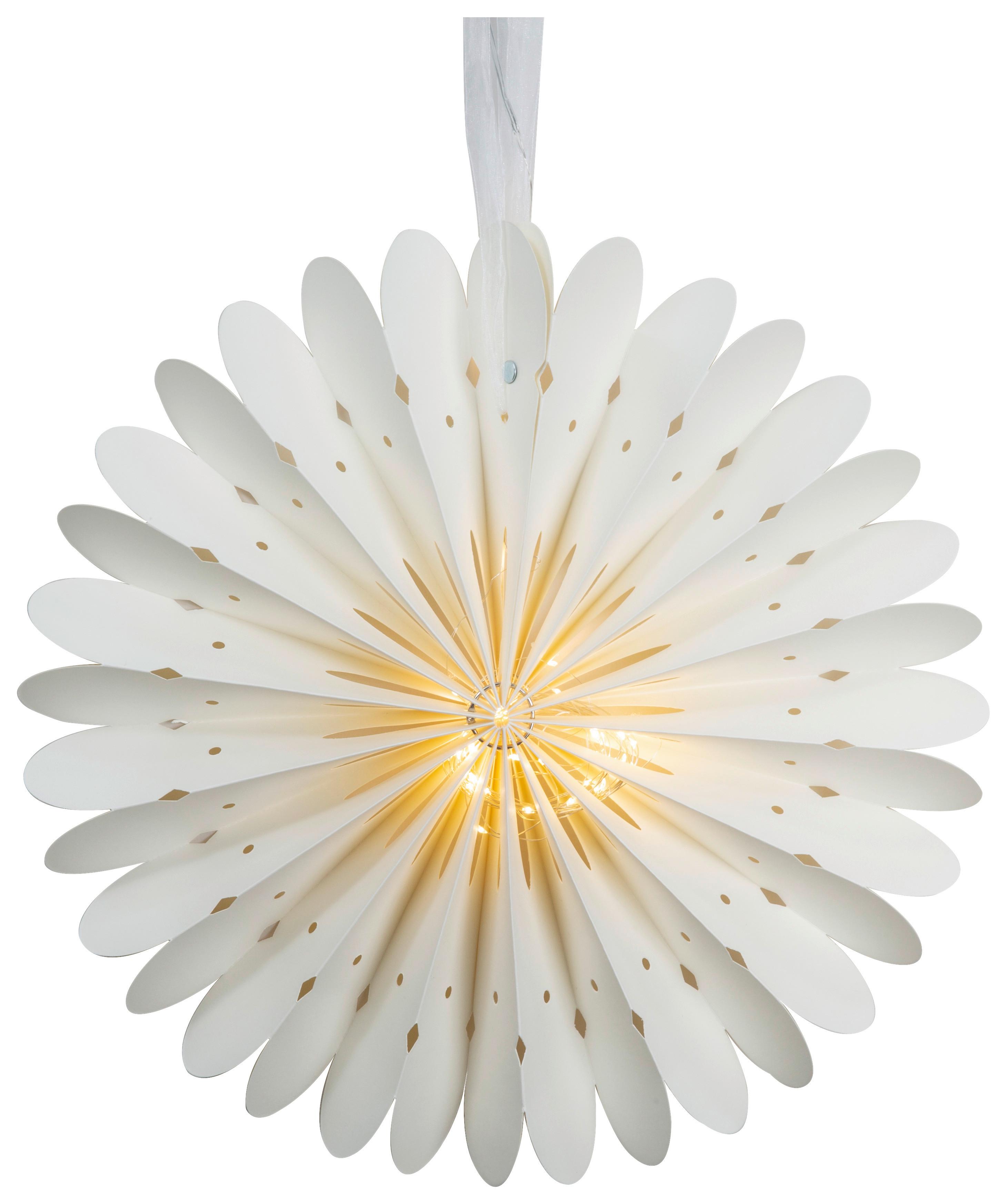 Okrasna Led-svetilka Kiki - bela, papir/kovina (42/42cm) - Mömax