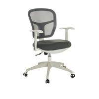 Pisarniški Stol Top 108 W, Siva - siva/bela, Basics, umetna masa/tekstil (68/90-97/68cm) - MID.YOU