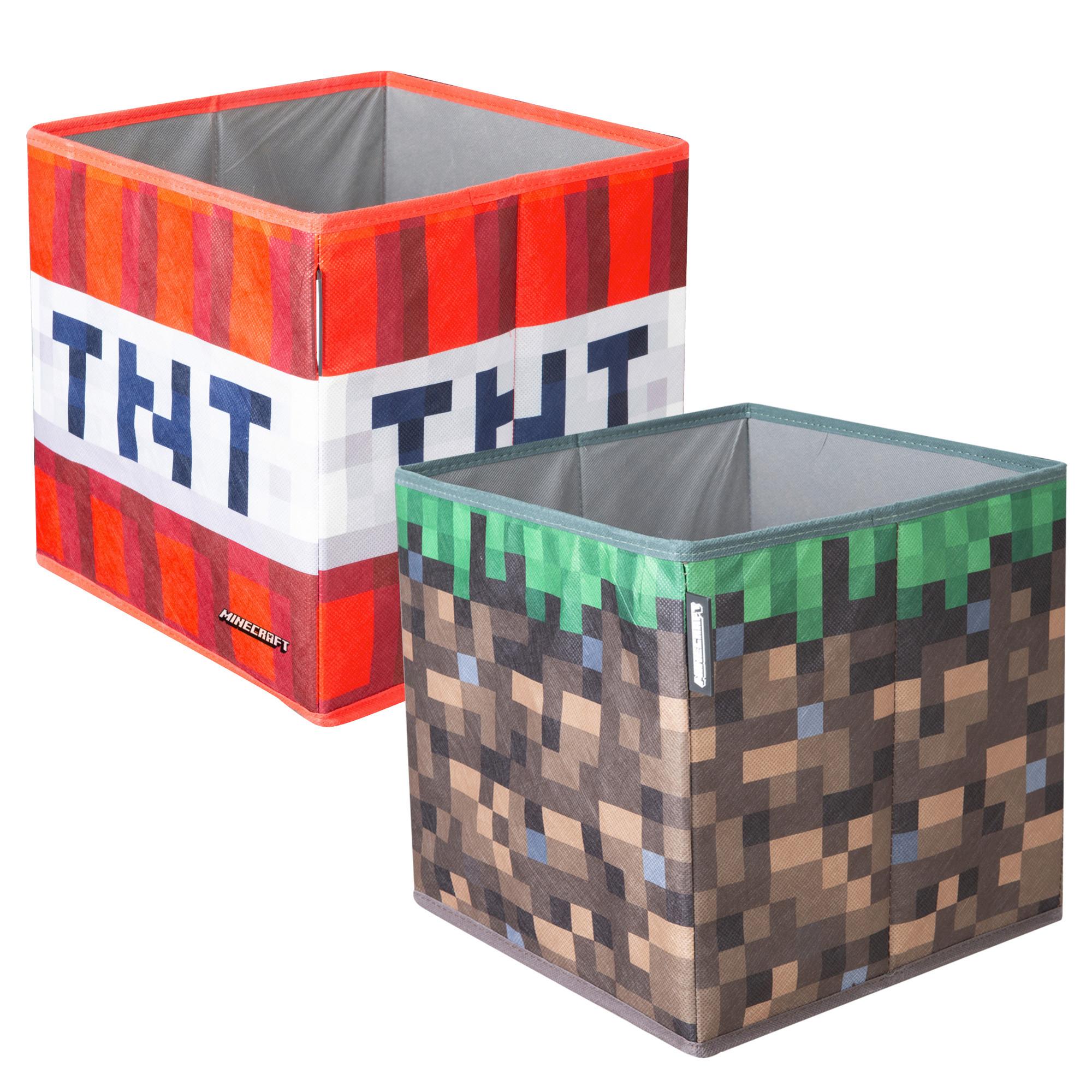 Zložljiv Zaboj Minecraft, 2 Kos - večbarvno, Moderno, tekstil (27/27/27cm) - Minecraft