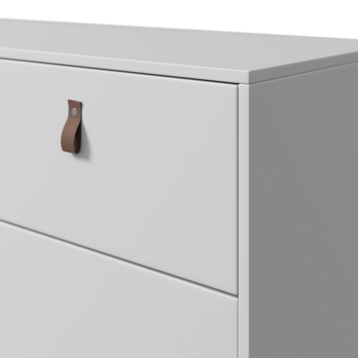 Sideboard Mick Weiß MDF - Schwarz/Braun, MODERN, Kunststoff/Textil (138/80/40cm) - Bessagi Home