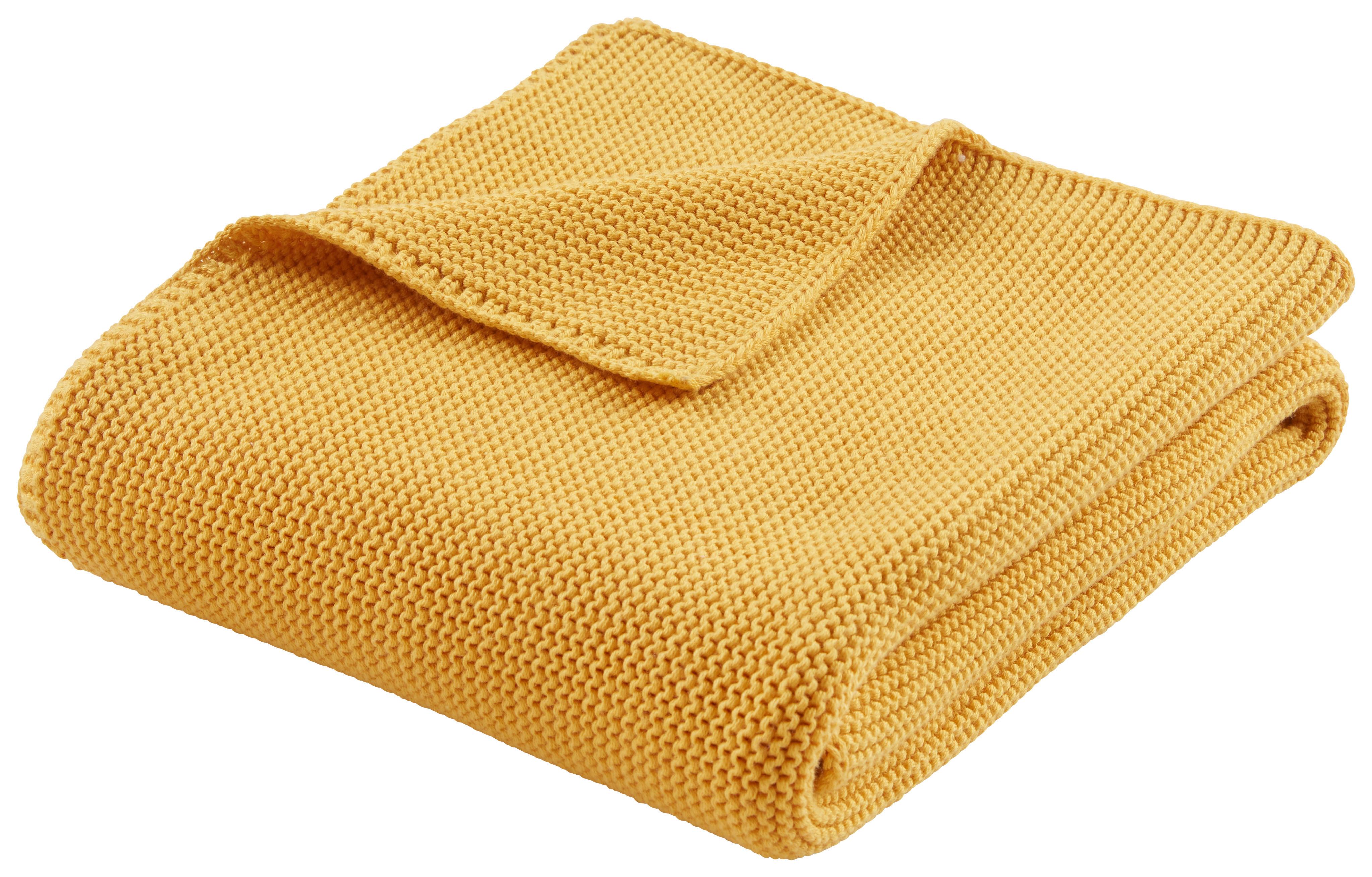 Babydecke Babystrick in Gelb - Gelb, Konventionell (75/100cm) - Premium Living
