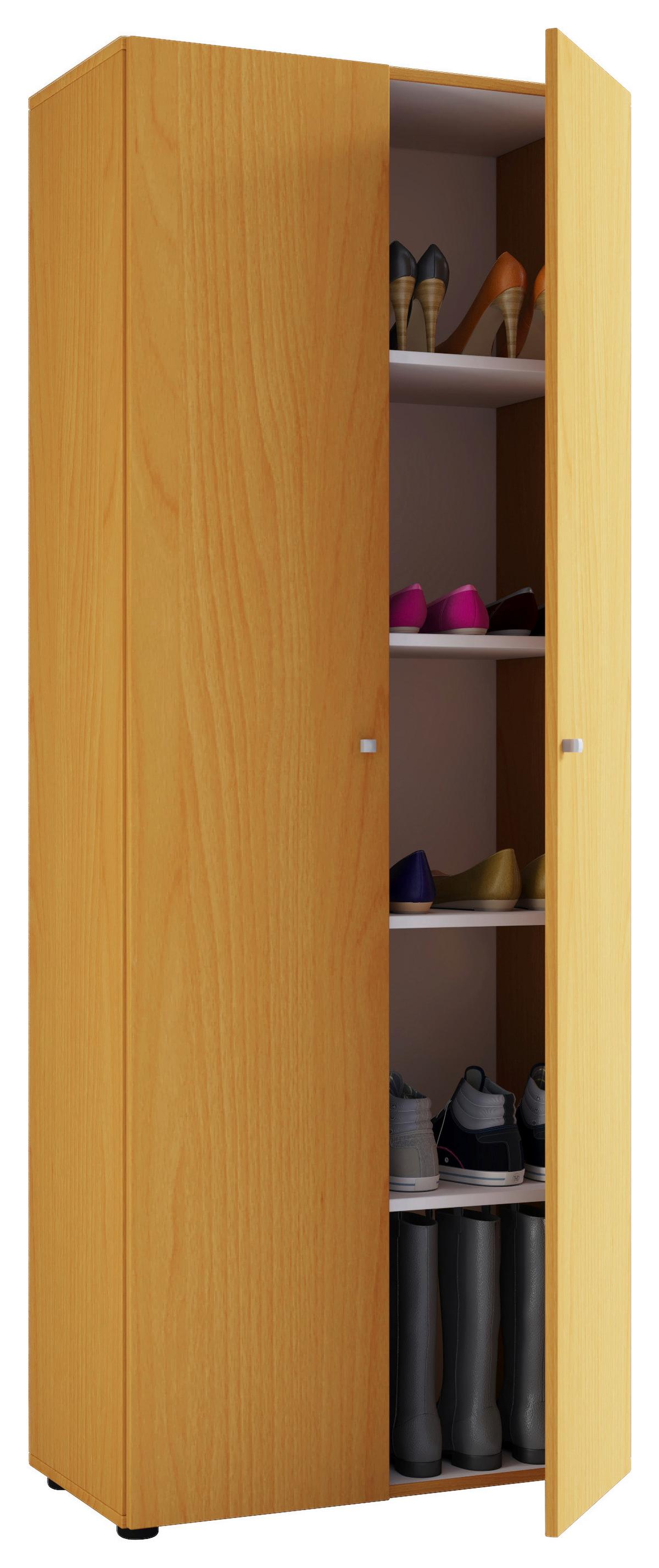 Omara Za Čevlje Vandol, Barva Bukve - srebrne barve/črna, Design, umetna masa/leseni material (71/180/39cm) - MID.YOU