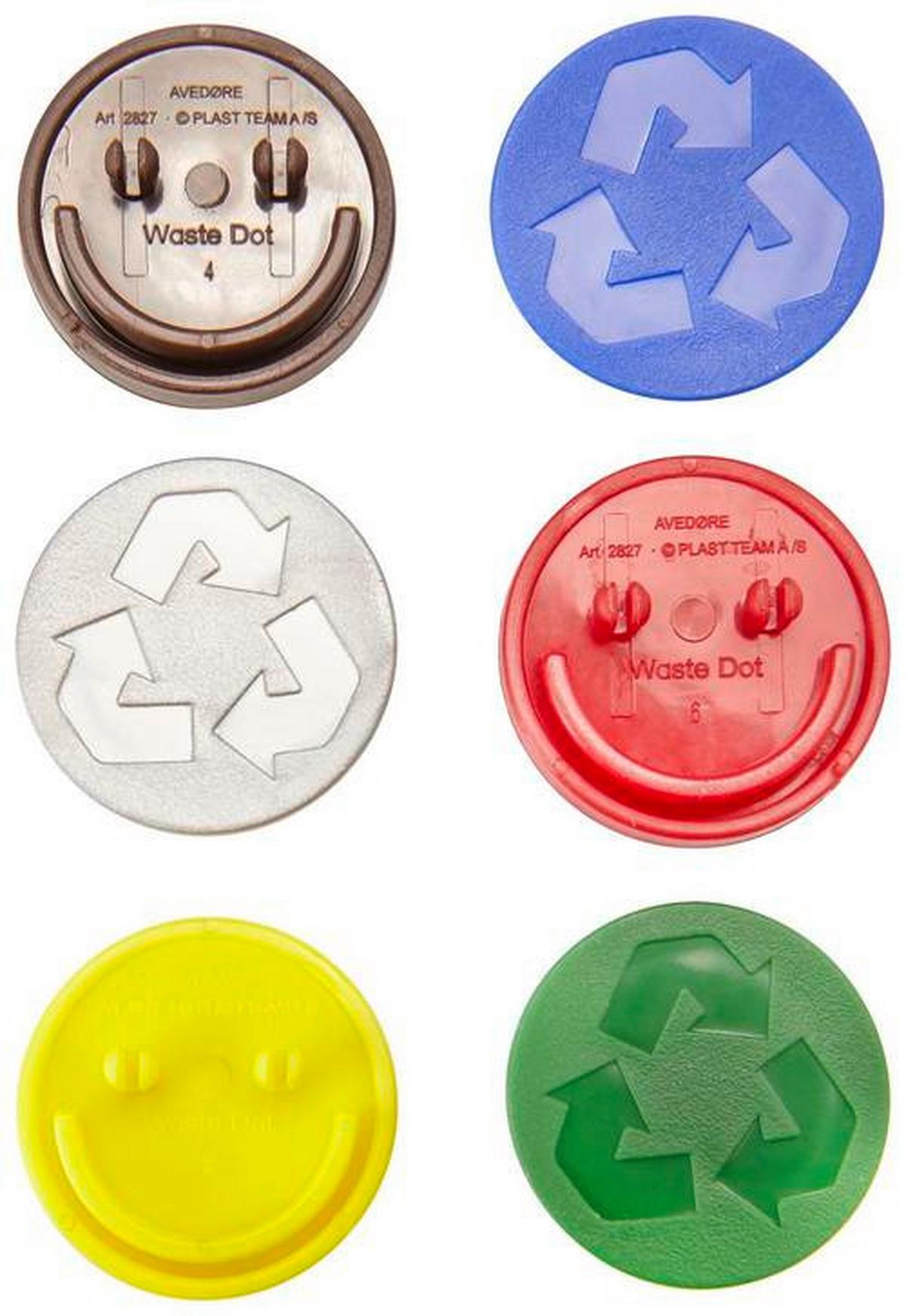 Koš Za Otpad Anne - siva/zelena, plastika (2,6cm)