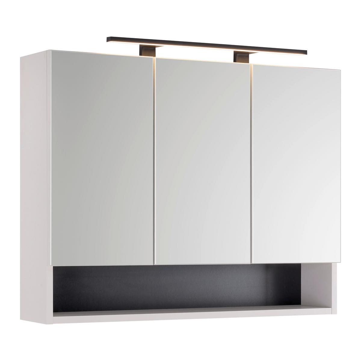 Spiegelschrank Florenz Kaschmir - Kaschmir, MODERN, Holzwerkstoff (90/70/20cm) - Mömax