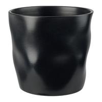 Kaspó Cashmere - fekete, kerámia (15,5/14,5cm) - Mömax