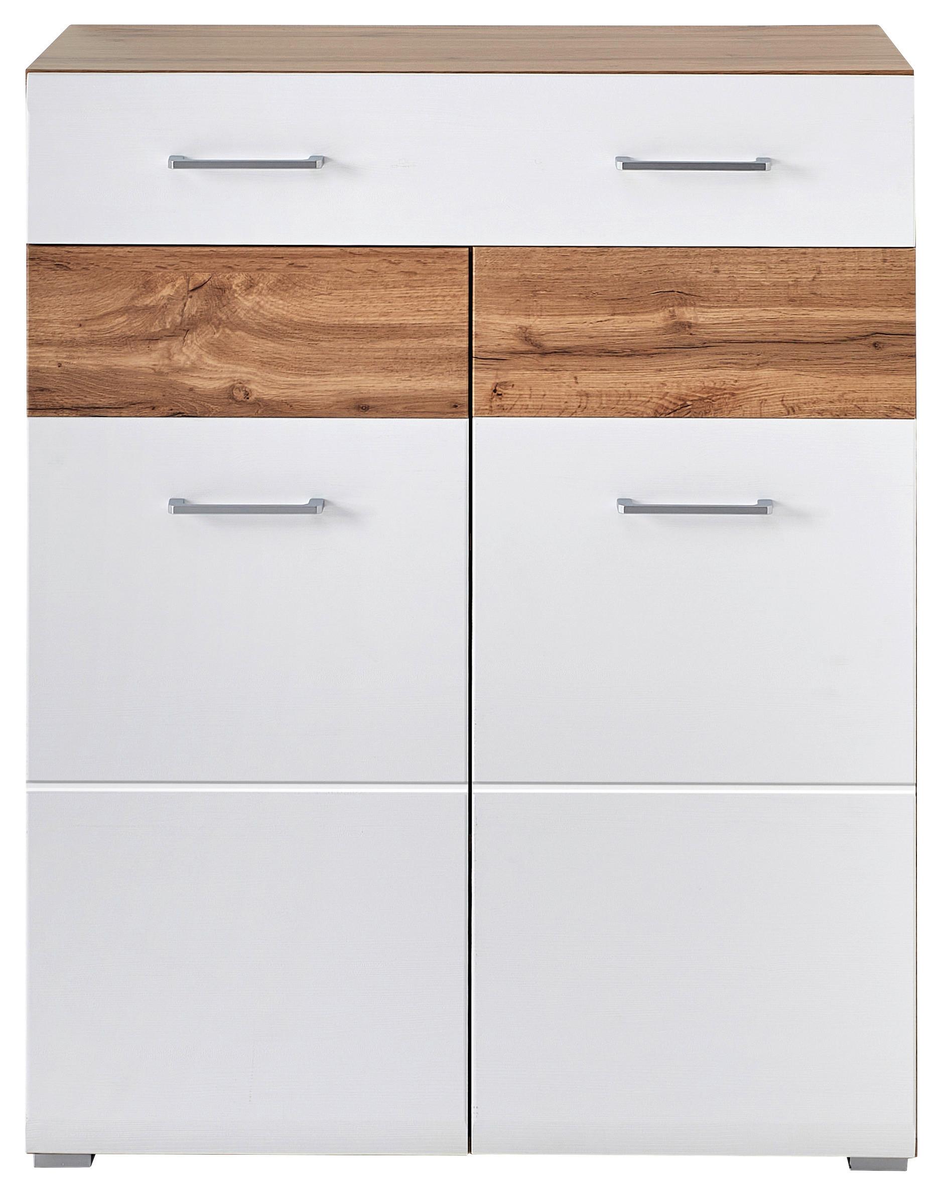 Schuhschrank in Weiss/Eichefarben - Konventionell, Holzwerkstoff (84/104/40cm) - Mömax