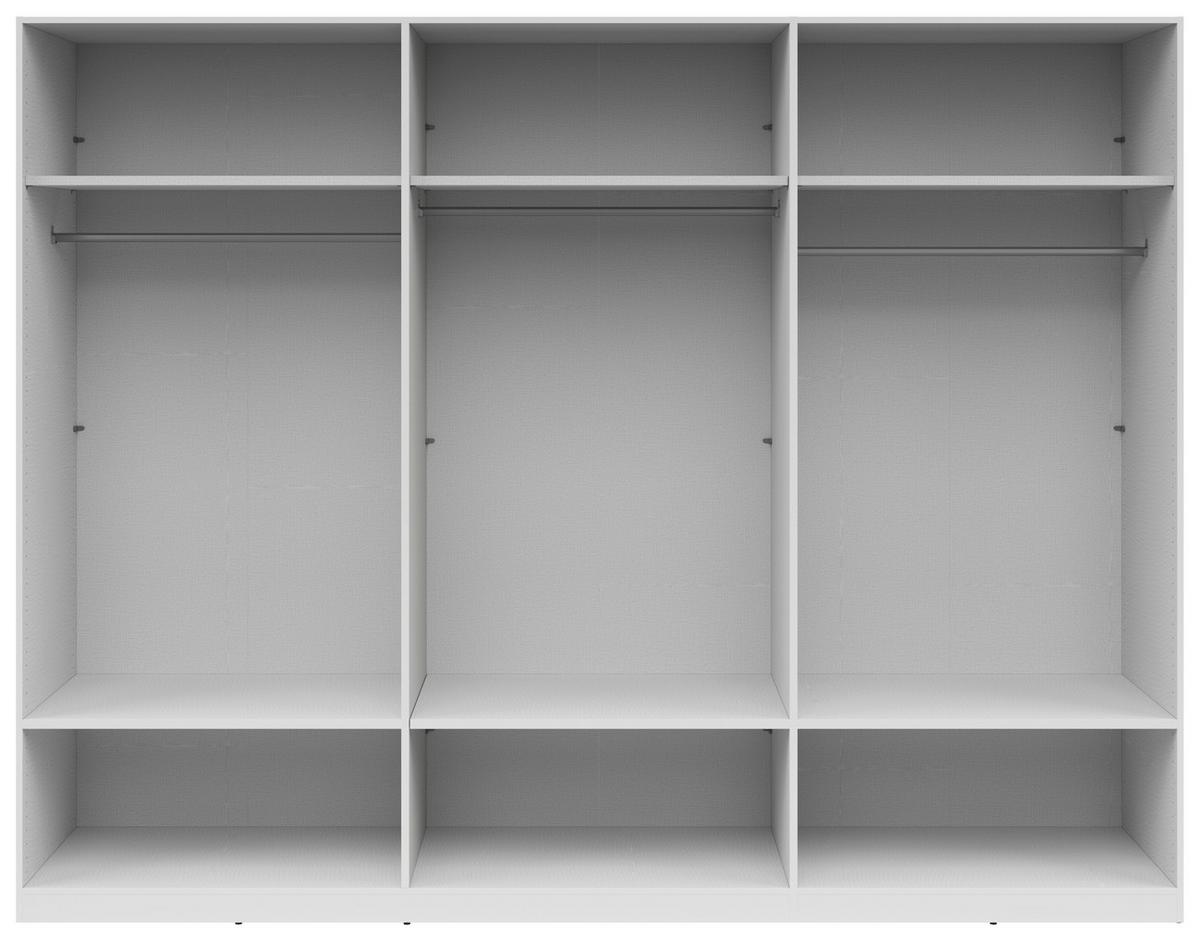 Șifonier HERFORD - alb, Modern, sticlă/material pe bază de lemn (270/210/54cm)