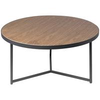 STOLIK KAWOWY PETER - czarny/kolor orzecha włoskiego, Design, materiał drewnopochodny/metal (80/80/40cm) - MID.YOU