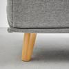 BÄDDFÅTÖLJ LAYLA - ljusgrå/naturfärgad, Modern, trä/textil (104/92/84cm) - Bessagi Home