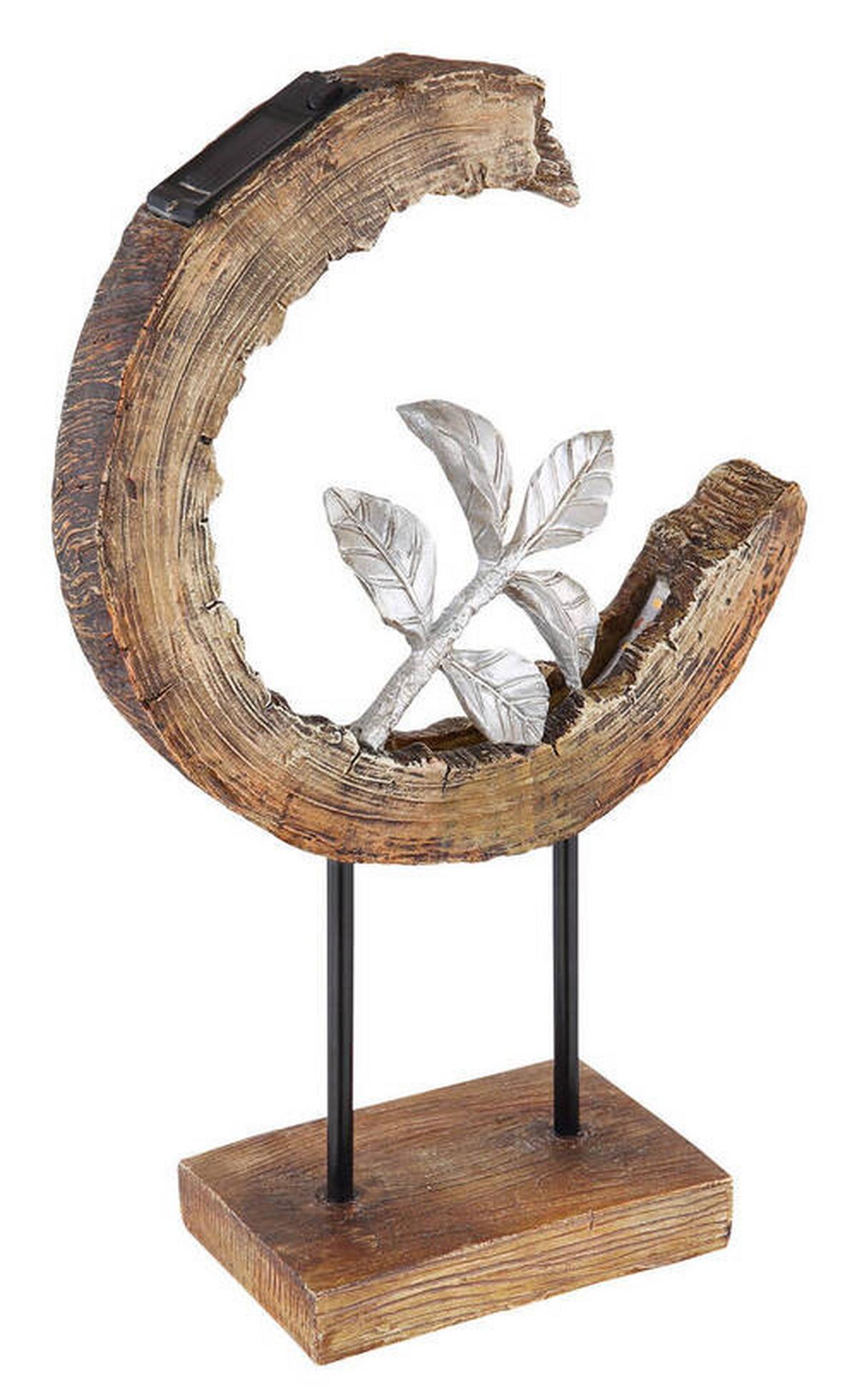 Solarna Svetilka Moon, S Sijalko - srebrne barve/črna, Design, kovina/umetna masa (24/10/52cm) - Globo