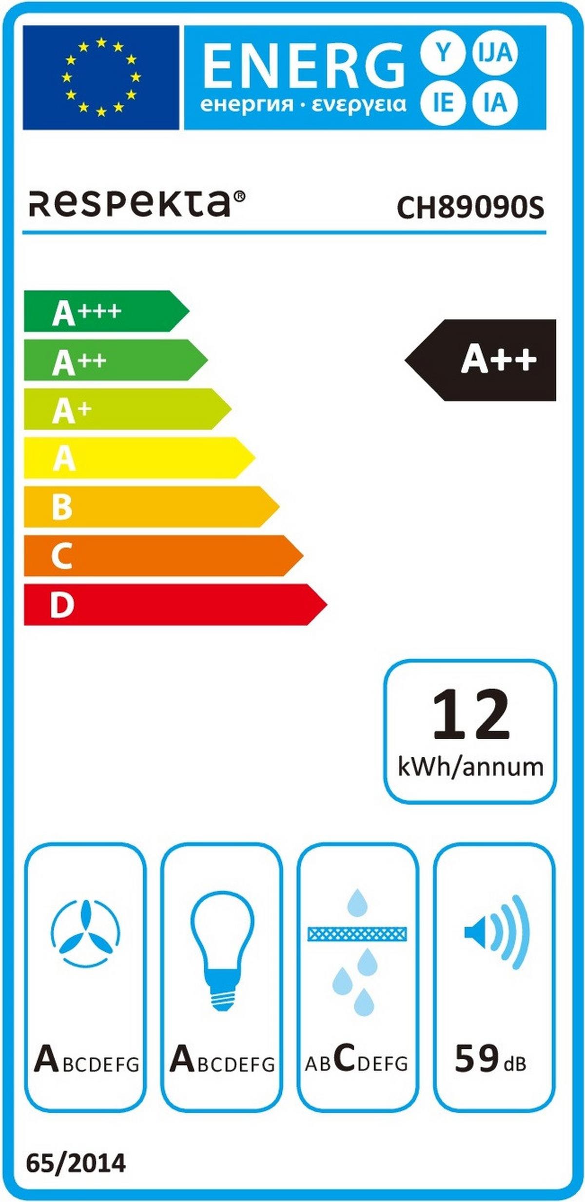 Kuhinjska Napa Skala, 90cm - črna, Trend, kovina/steklo (89,5/74,2-109,2/38,5cm) - Respekta
