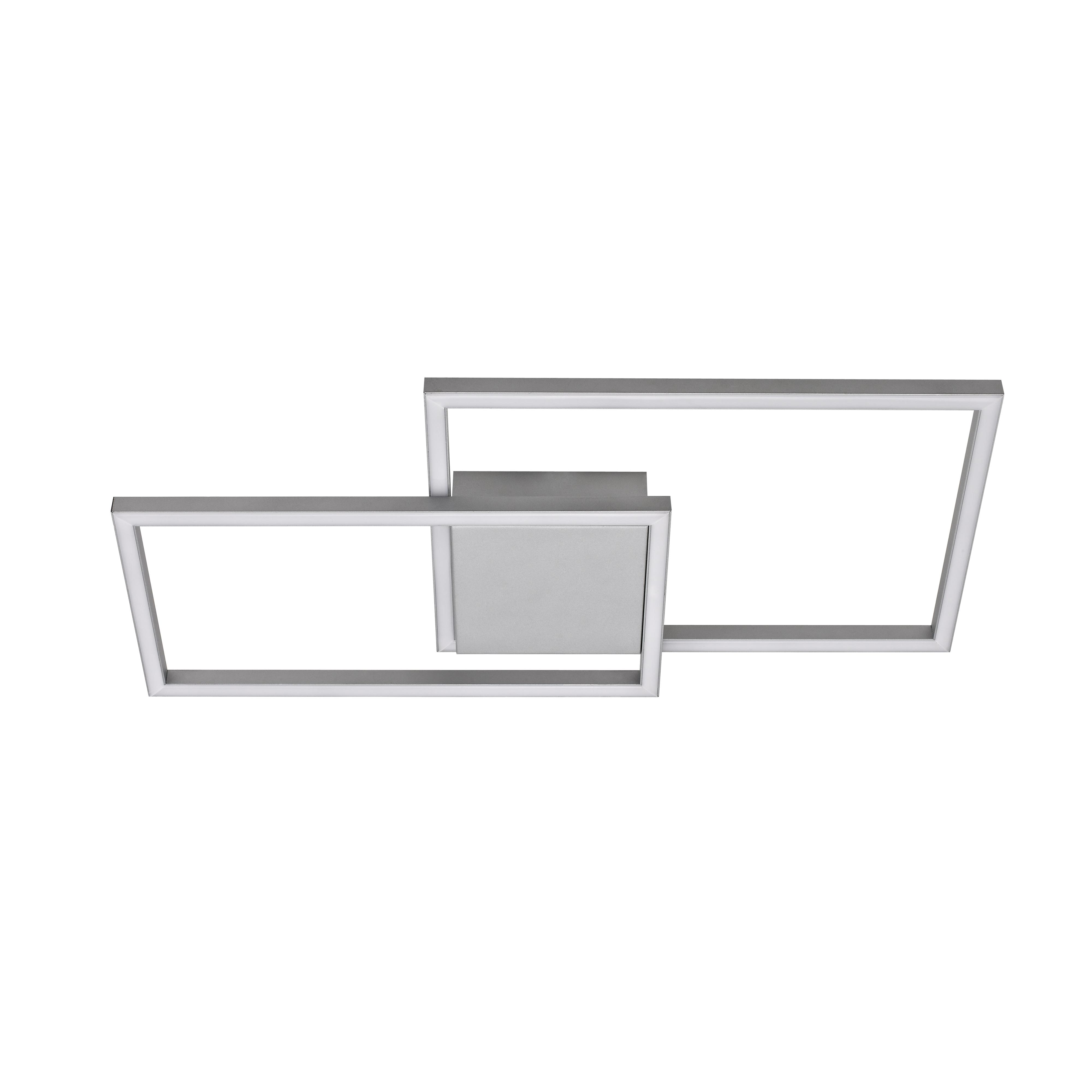LAMPA SUFITOWA LED PARIS *SBB* - kolor srebrny, Trend, metal (49/24,5/5cm) - Boxxx