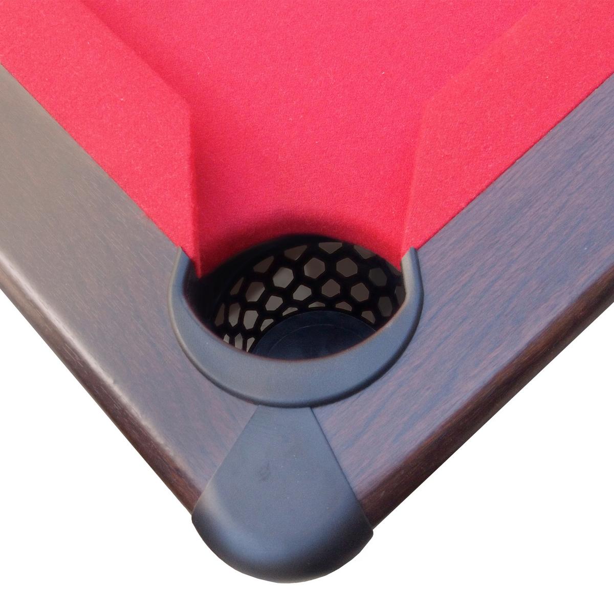 Billardtisch Saphir in Braun/Rot - Rot/Braun, Basics, Holz/Kunststoff (125/79/225cm) - Ambia Garden