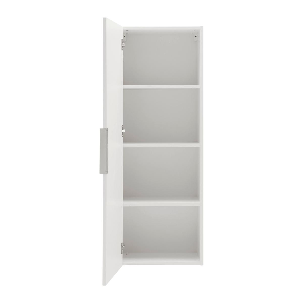 Hängeelement Siena Weiß - Chromfarben/Schwarz, MODERN, Glas/Holzwerkstoff (45/125/32cm) - Premium Living
