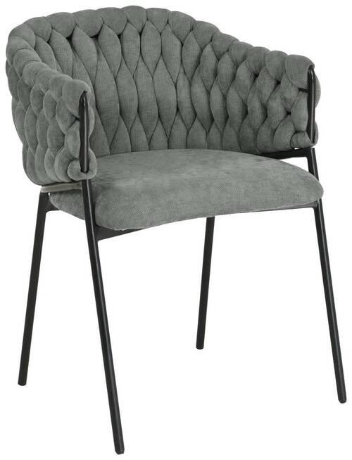 KRZESŁO Z PODŁOKIETNIKAMI WAVY BUBBLE - czarny/szary, Design, metal/tkanina (56/80/61cm) - Novel