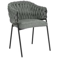 KRZESŁO Z PODŁOKIETNIKAMI WAVY BUBBLE - czarny/szary, Design, metal/tkanina (56/80/61cm) - Novel