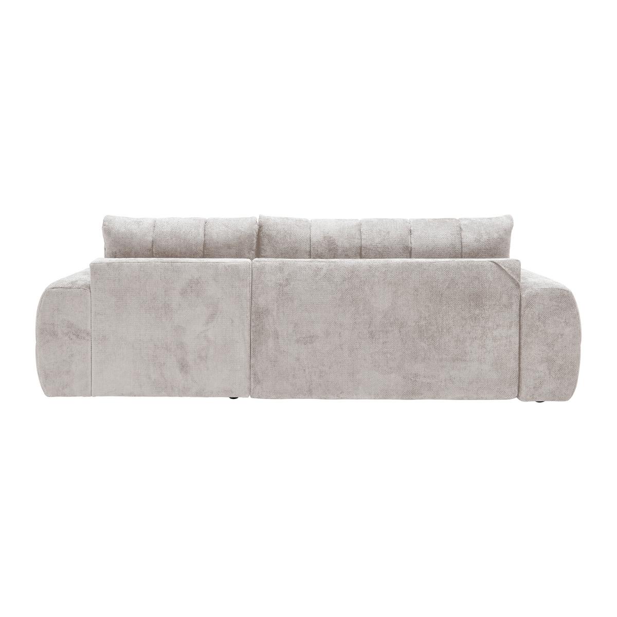Wohnlandschaft Bolonia Beige - Schwarz Hochglanz/Beige, MODERN, Textil/Metall (273/93/166cm) - Mömax