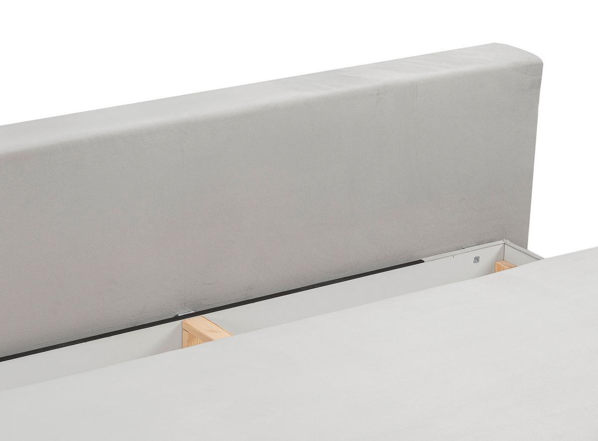 Schlafsofa Sorto Hellgrau - Hellgrau/Schwarz, Basics, Holz/Textil (200/91/100cm) - MID.YOU