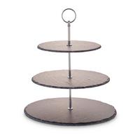 Stojalo Za Mafine Cupcake, Srebrna - srebrne barve, Basics, kamen/kovina (30/25/20/35cm) - Echtwerk