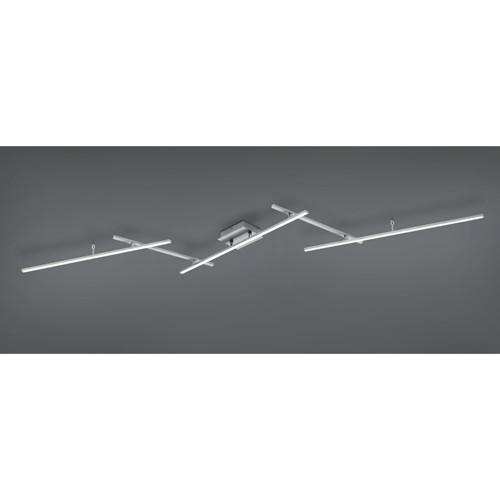 LED-Deckenleuchte Arvin Weiß/Nickelfarben max. 22 Watt - Weiß/Nickelfarben, Design, Kunststoff/Metall (245/8,5/50cm) - Trio Leuchten