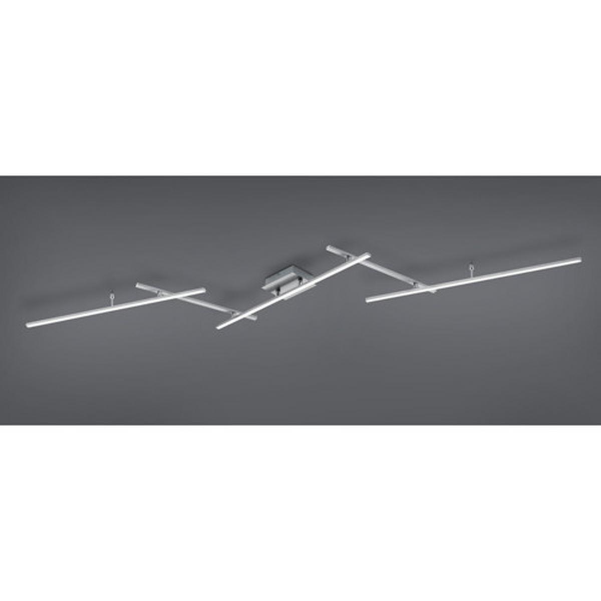 LED-Deckenleuchte Arvin Weiß/Nickelfarben max. 22 Watt - Weiß/Nickelfarben, Design, Kunststoff/Metall (245/8,5/50cm) - Trio Leuchten