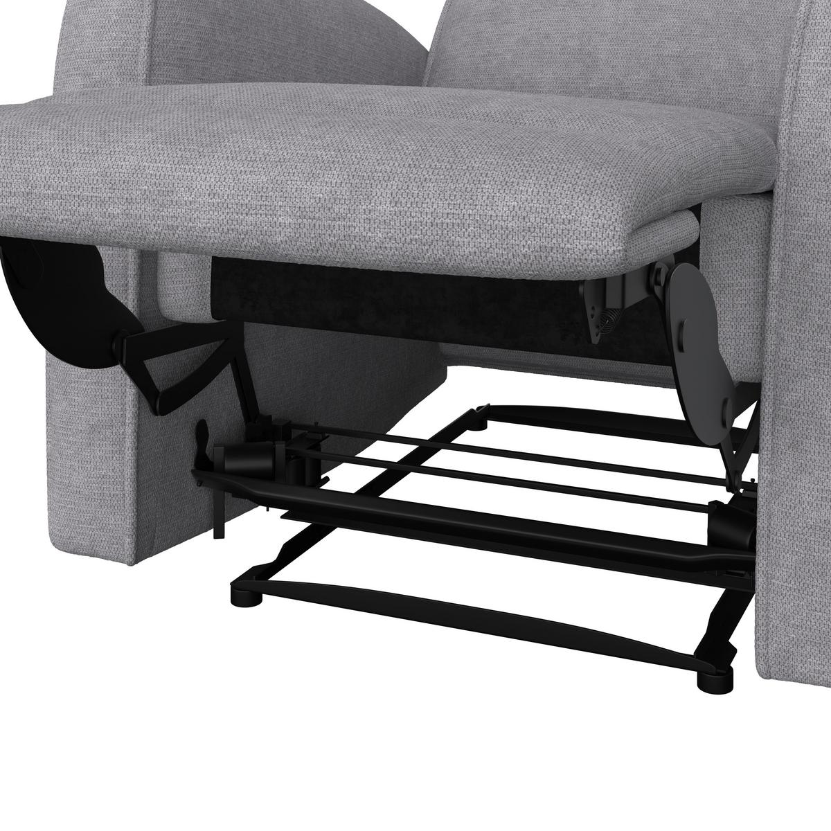 Fotoliu pentru televizor LEON - gri închis, Basics, plastic/lemn (80/102/96cm) - Ondega