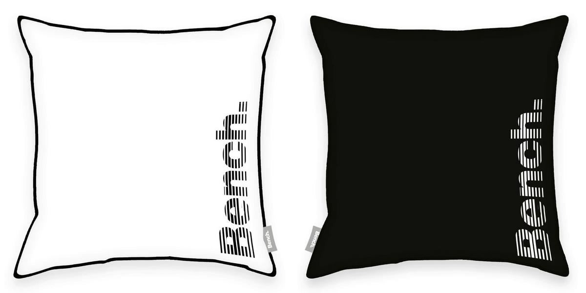 POSZWA NA PODUSZKĘ BENCH - czarny/biały, Konventionell, tkanina (50/50cm) - Bench