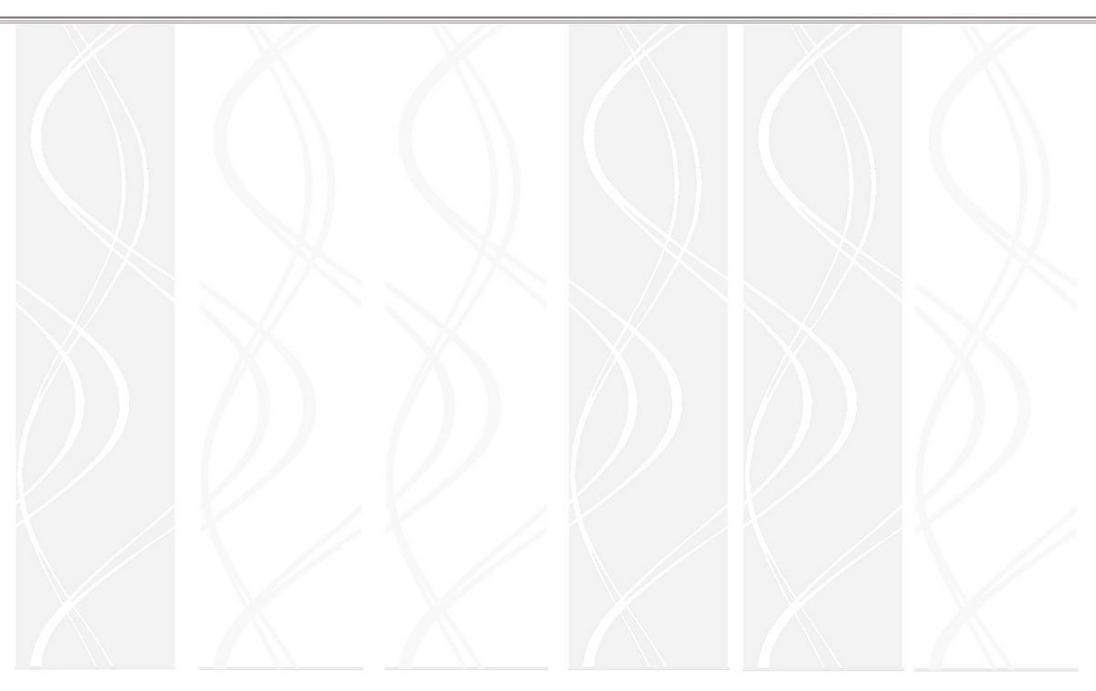 ZASŁONA PANELOWA TIBERIO, 6ER SET - biały, Modern, tkanina (60/245cm)