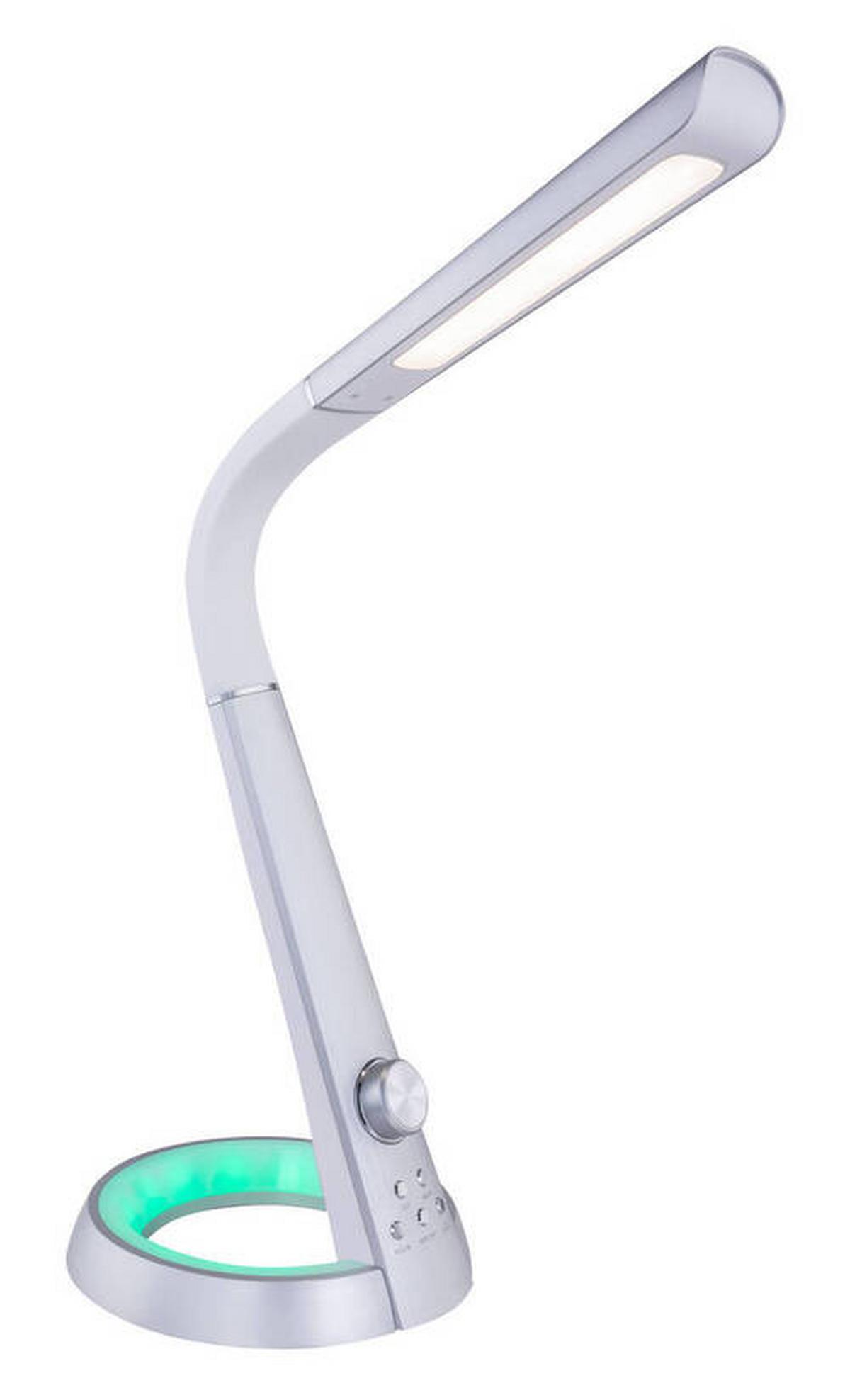 Namizna Led-svetilka Mitti, S Sijalko - srebrne barve/siva, Design, umetna masa (34,3/18,3/64cm) - Globo