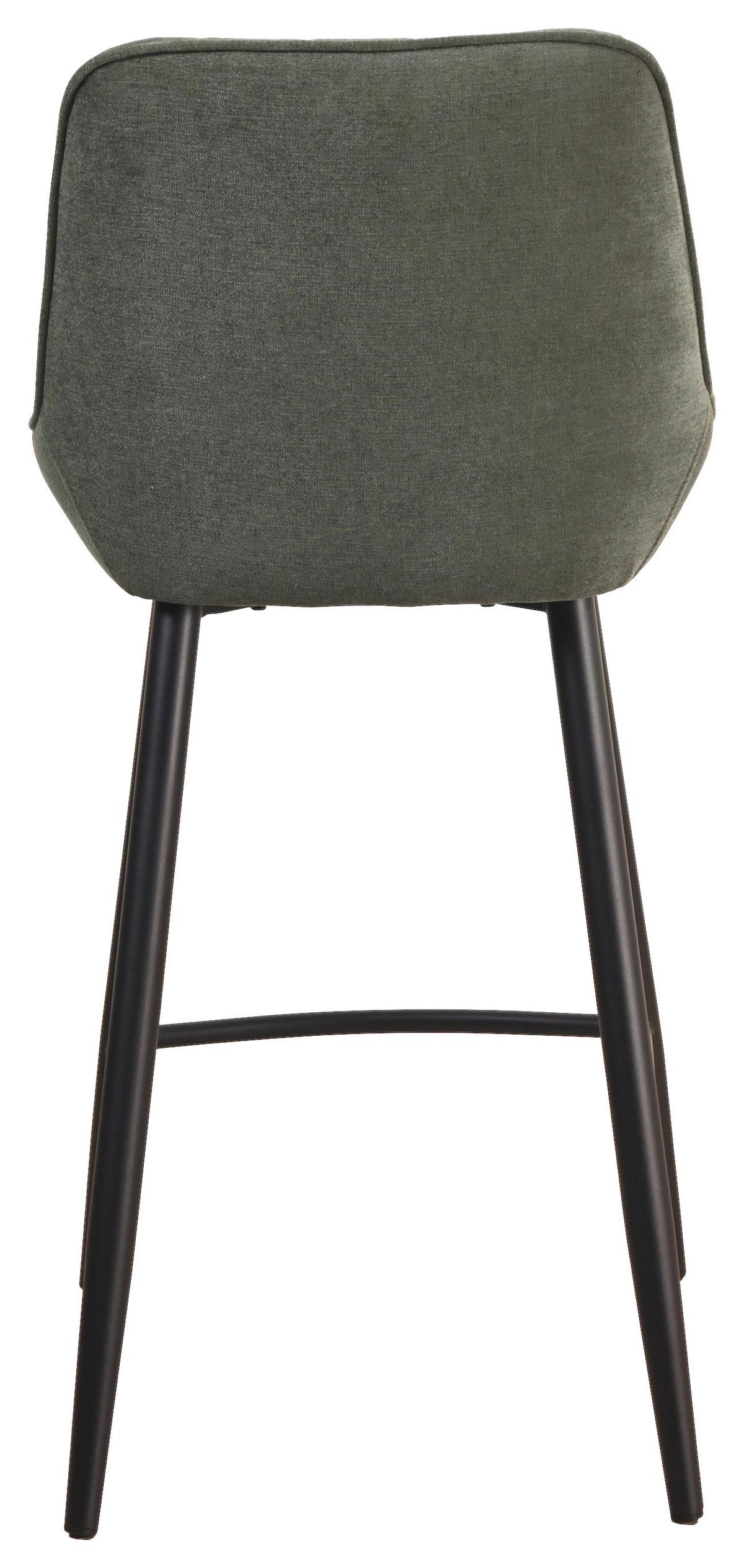 Taburet de bar GAMA - verde închis/negru, Basics, lemn/metal (46,5/94,5/53,5cm) - Mömax