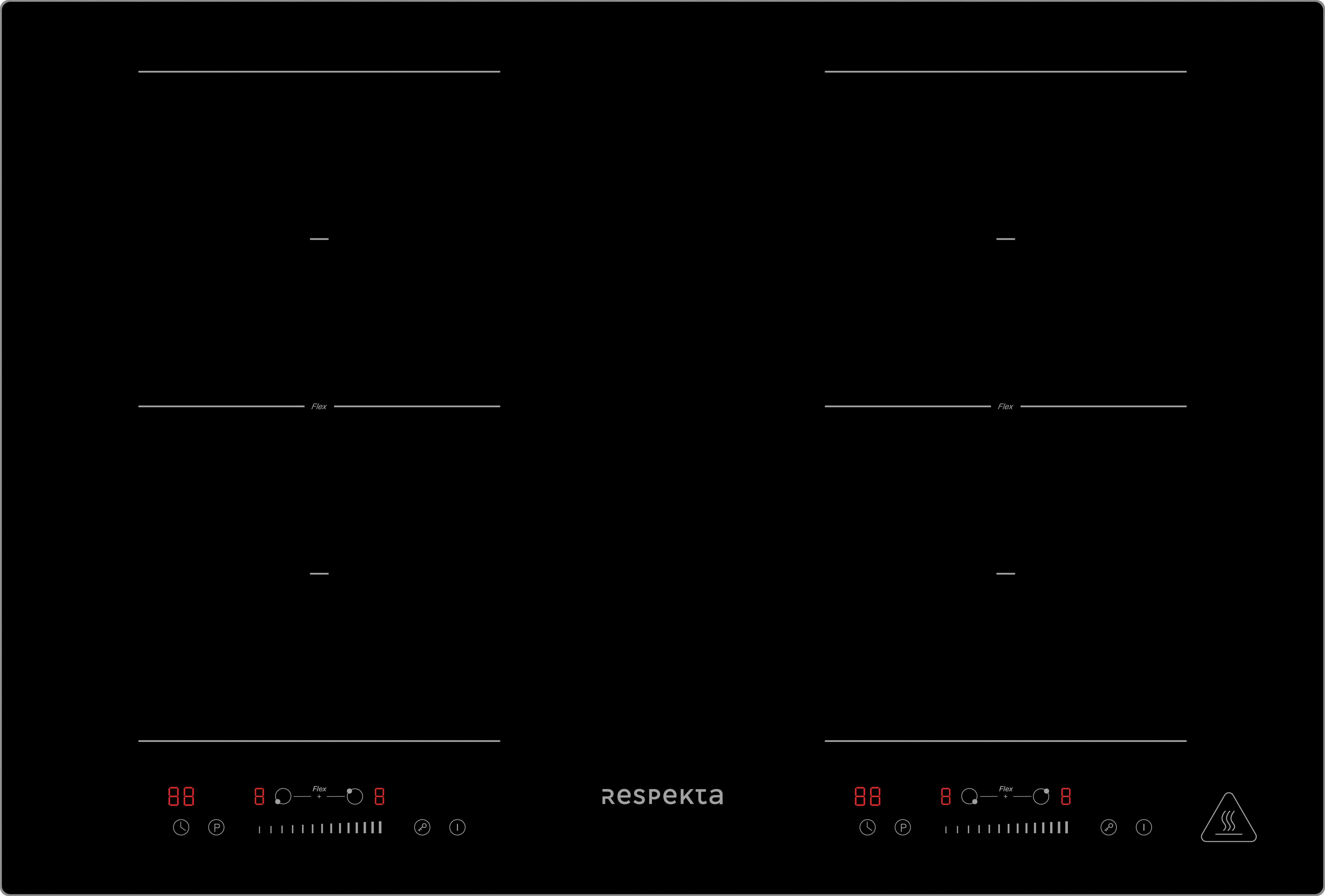 Indukcijska Kuhalna Plošča Fynn, 77x52cm - črna, Trend, kovina/steklo (77/6/52cm) - Respekta