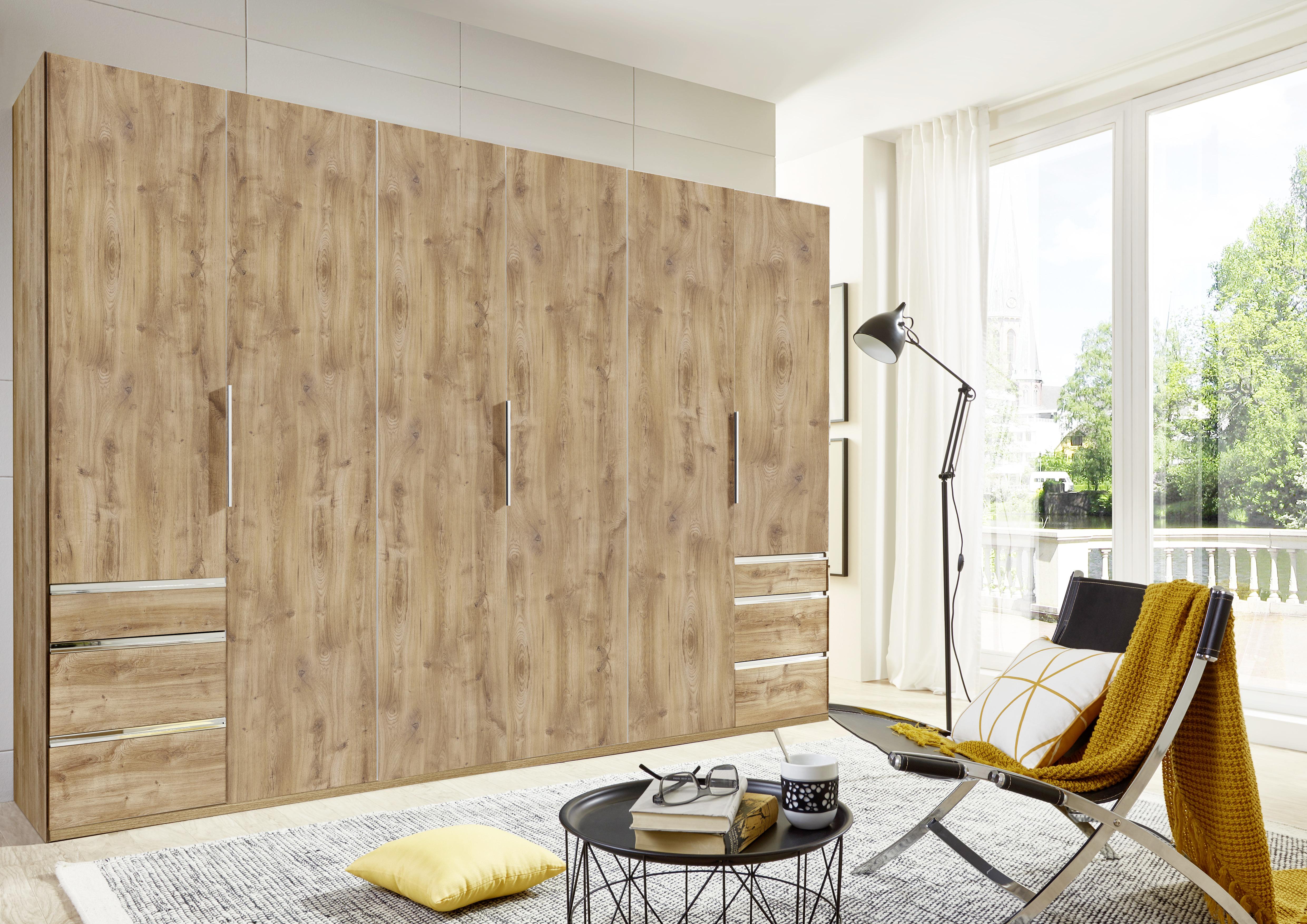 Ormar S Klasičnim Vratima Level 36a - boje hrasta/boje kroma, Moderno, drvni materijal/metal (300/216/58cm) - Modern Living
