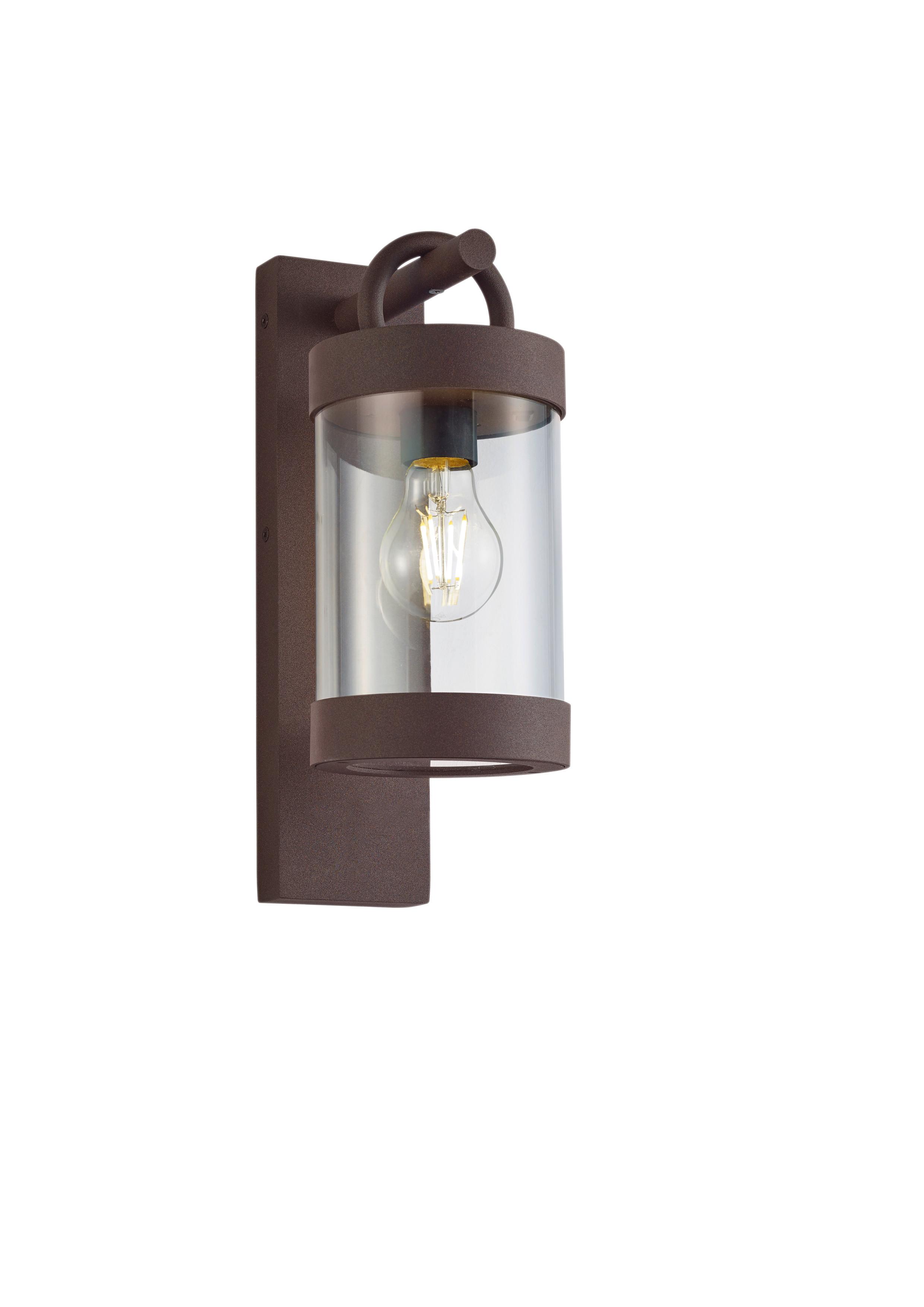 Außenwandleuchte Sambesi in Klar/Rostfarben max. 28 Watt - Klar/Rostfarben, Basics, Kunststoff/Metall (33/12,5/18,6cm) - Trio Leuchten