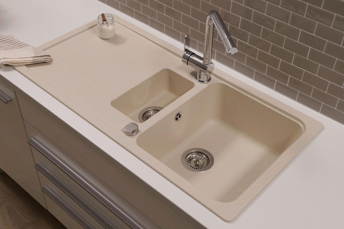 Pomivalno Korito Austin, 100x50cm - krem barve, Design, kamen (100/20/50cm) - Respekta