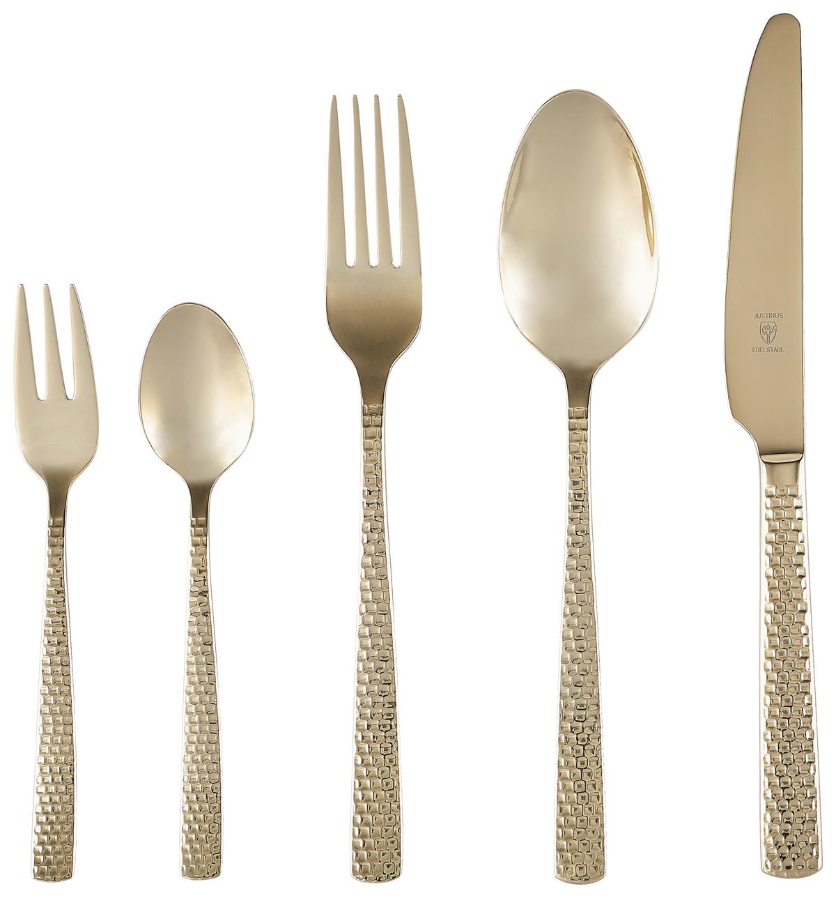 ZESTAW SZTUĆCÓW 630-230 - kolor złoty, Design, metal - Justinus