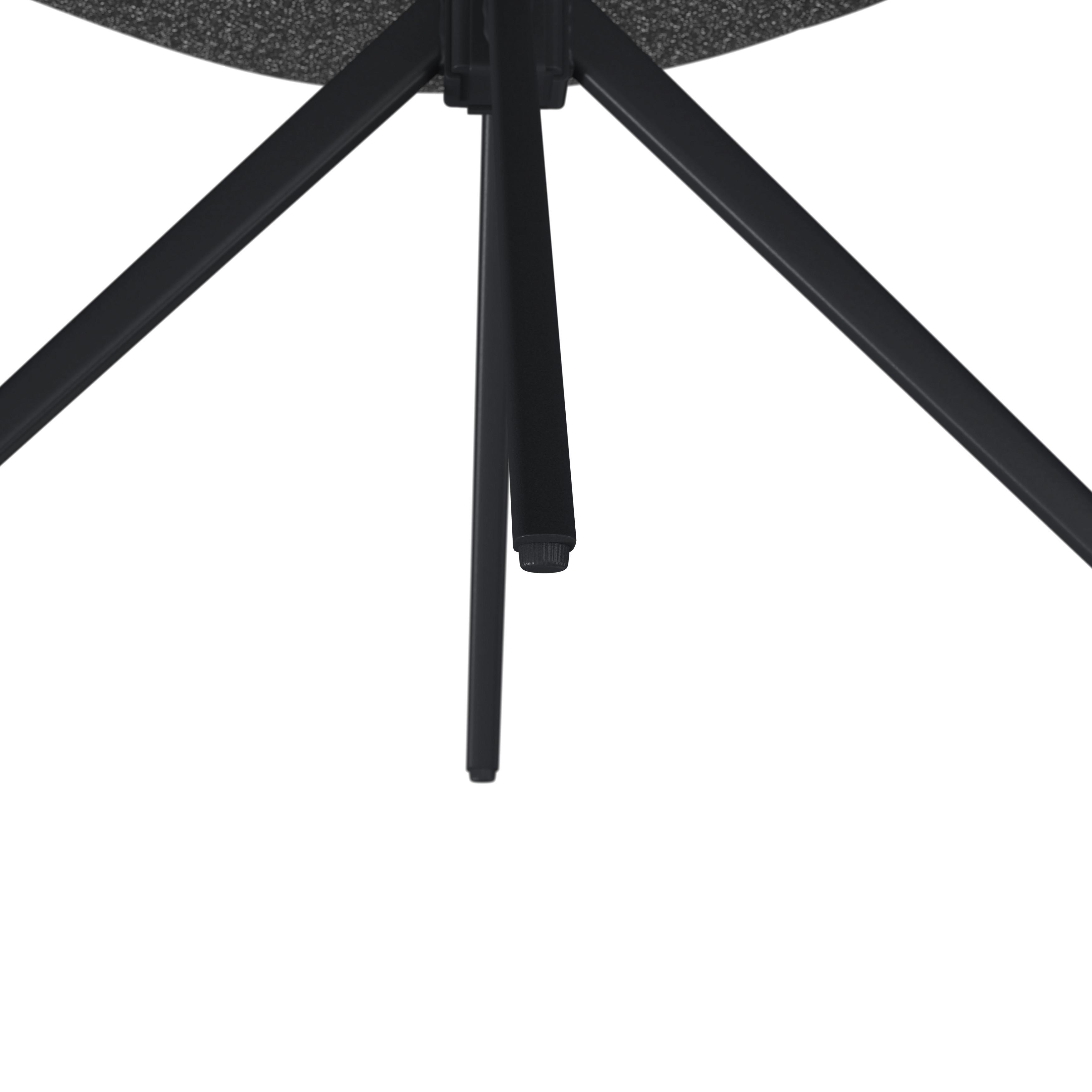 STOL MED ARMSTÖD KARO - svart, Modern, metall/textil (58/88/65cm) - Bessagi Home