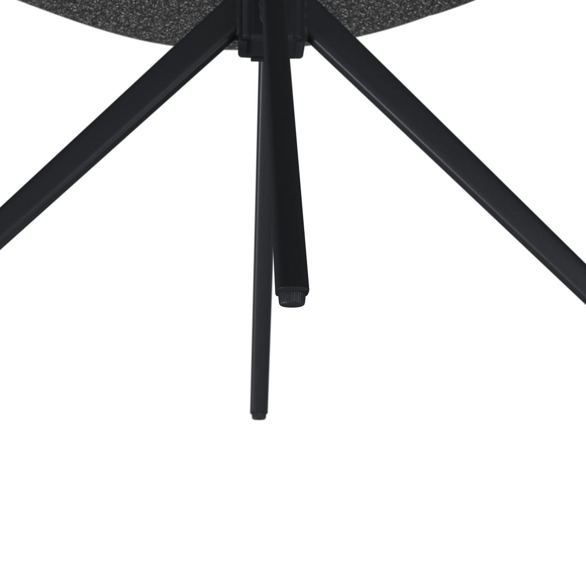 Karosszék Forgatható Karo - fekete, Modern, textil/fém (58/88/65cm) - Bessagi Home