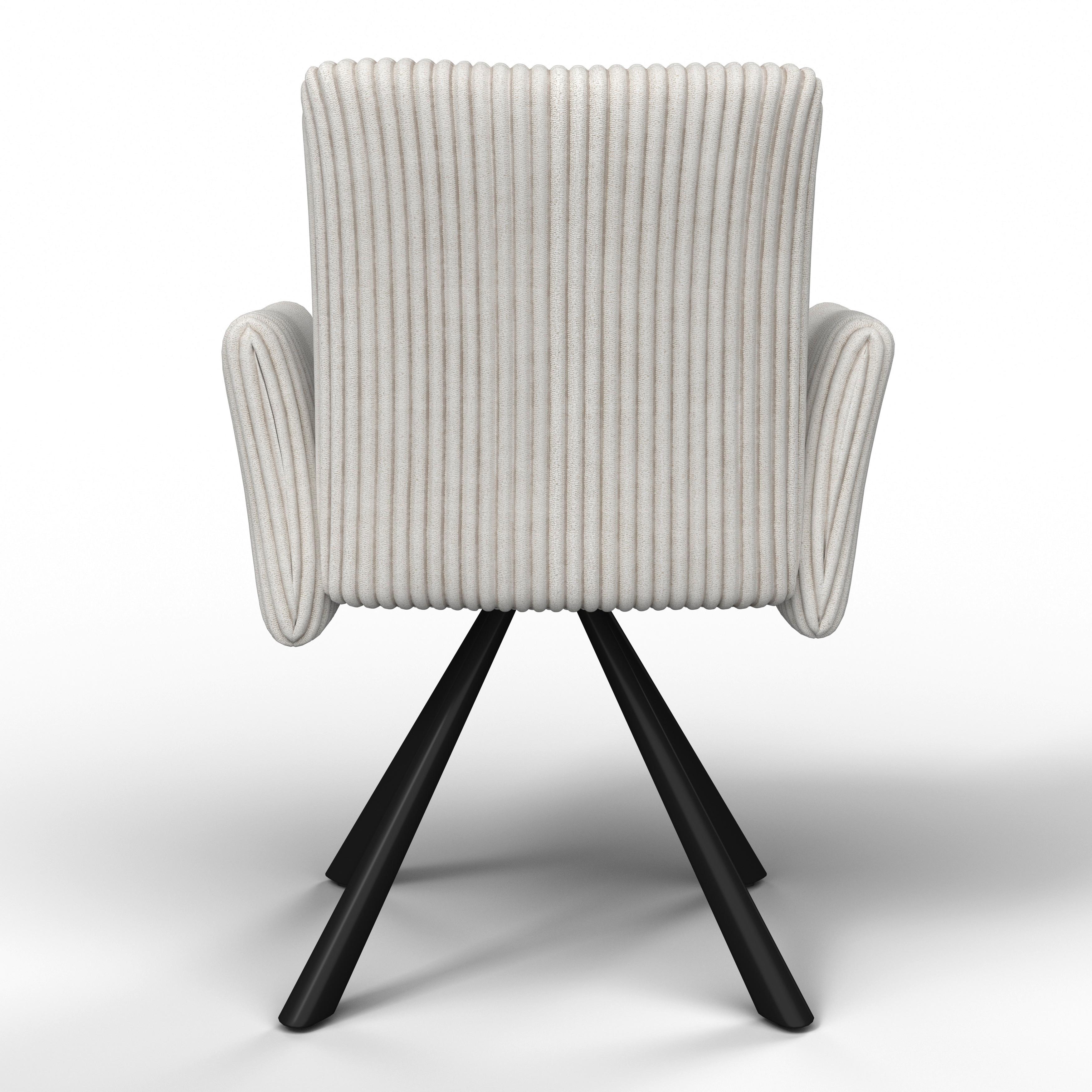 STOL MED ARMSTÖD JADE - beige/svart, Modern, metall/trä (64/87/63cm) - Bessagi Home