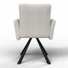 STOL MED ARMSTÖD JADE - beige/svart, Modern, metall/trä (64/87/63cm) - Bessagi Home