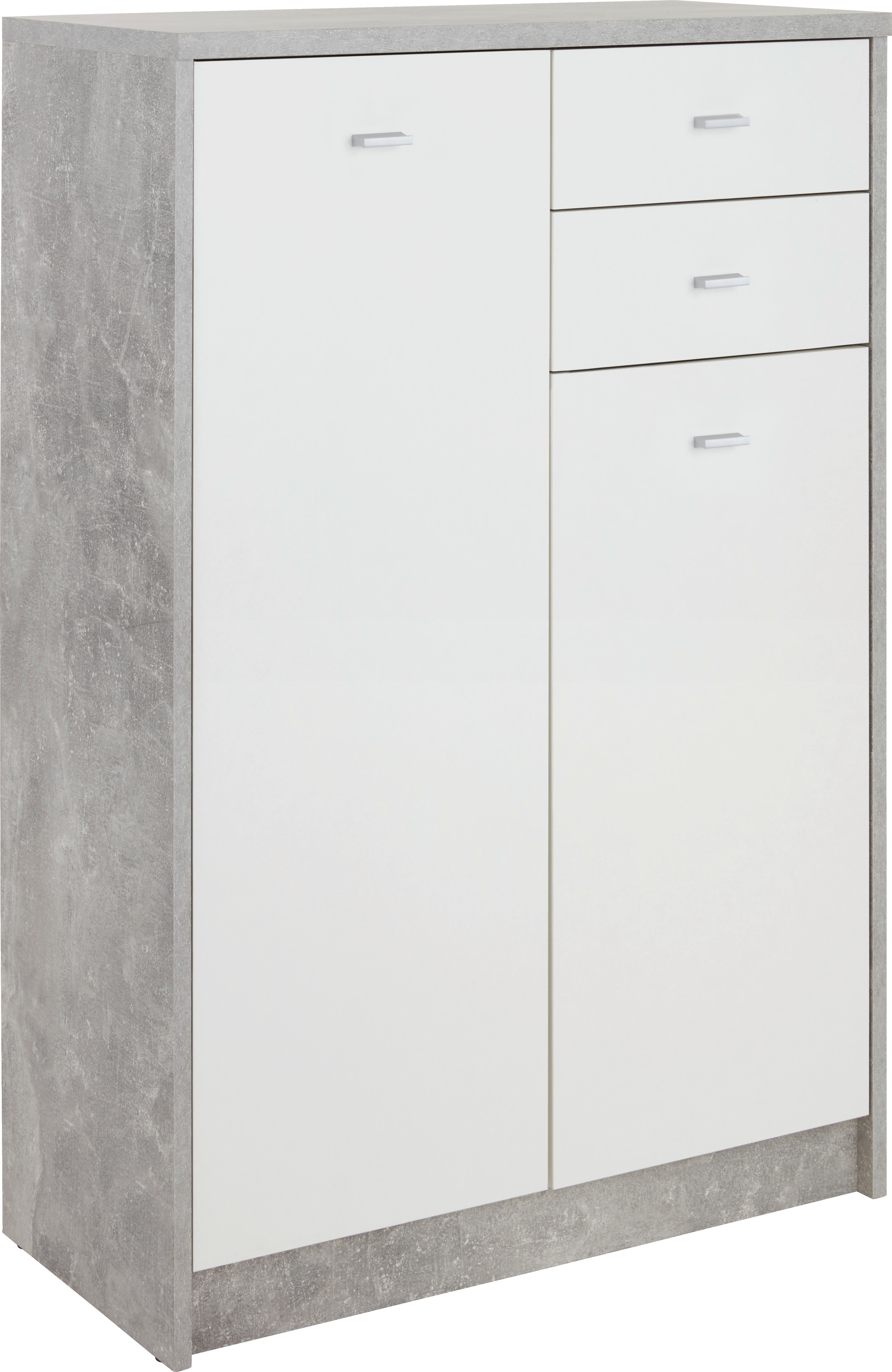 Komoda 4-you New, Siva, Bela - barve kroma/siva, Moderno, umetna masa/leseni material (74/111,4/34,6cm) - Mömax